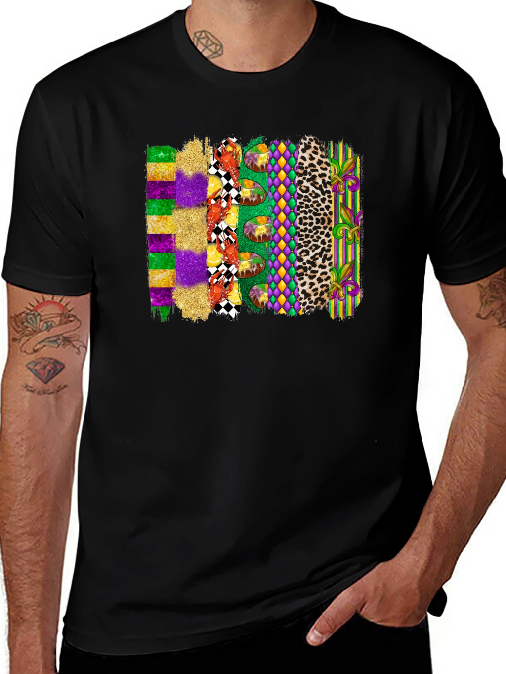 Mardi Gras Graphic Print Tee