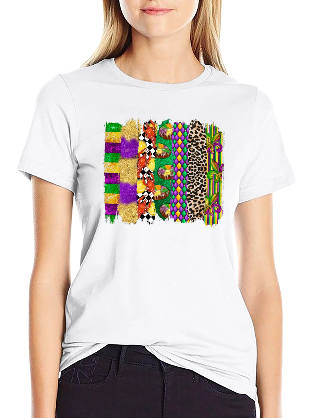 Mardi Gras Graphic Print Tee
