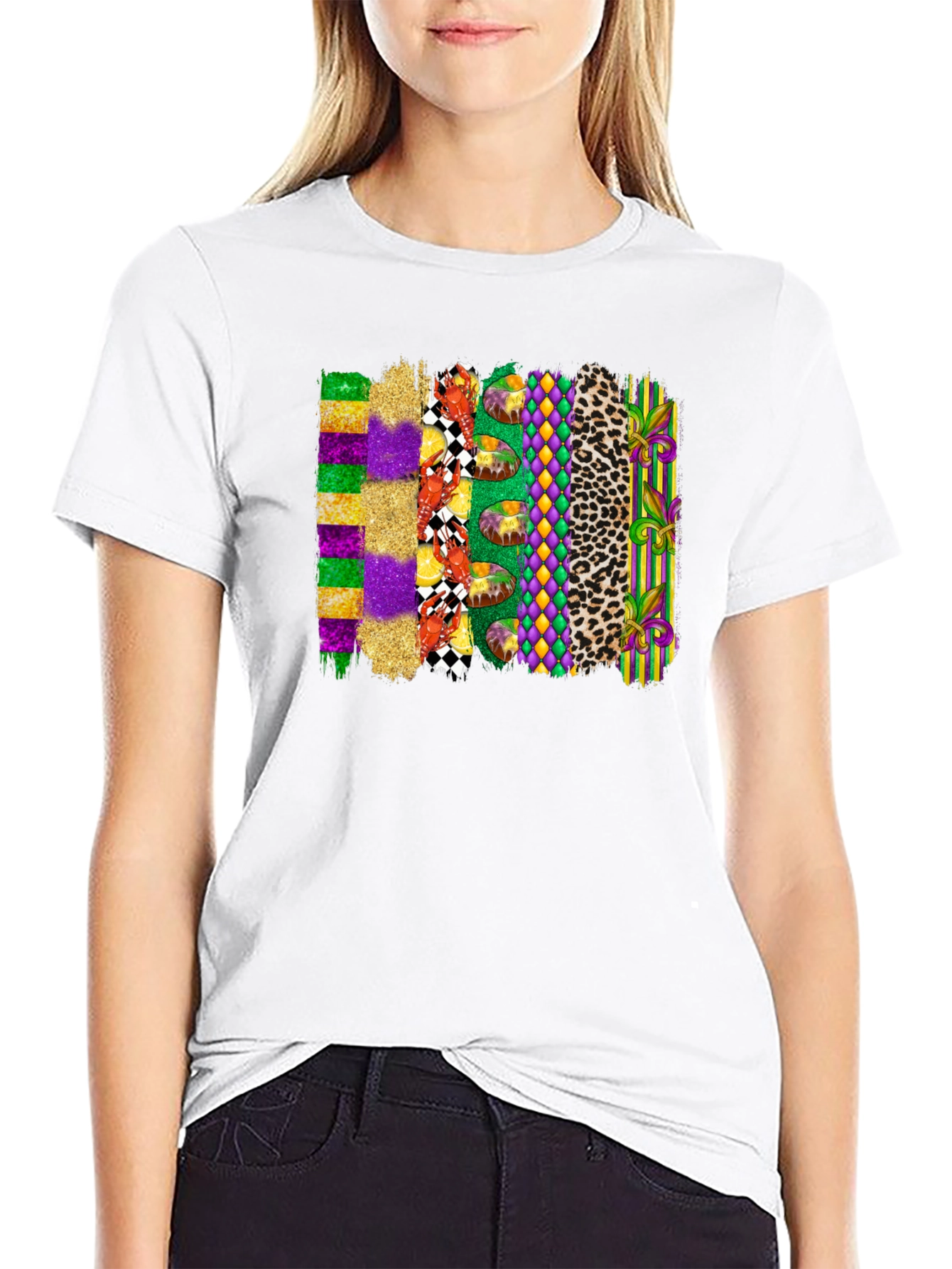 Mardi Gras Graphic Print Tee