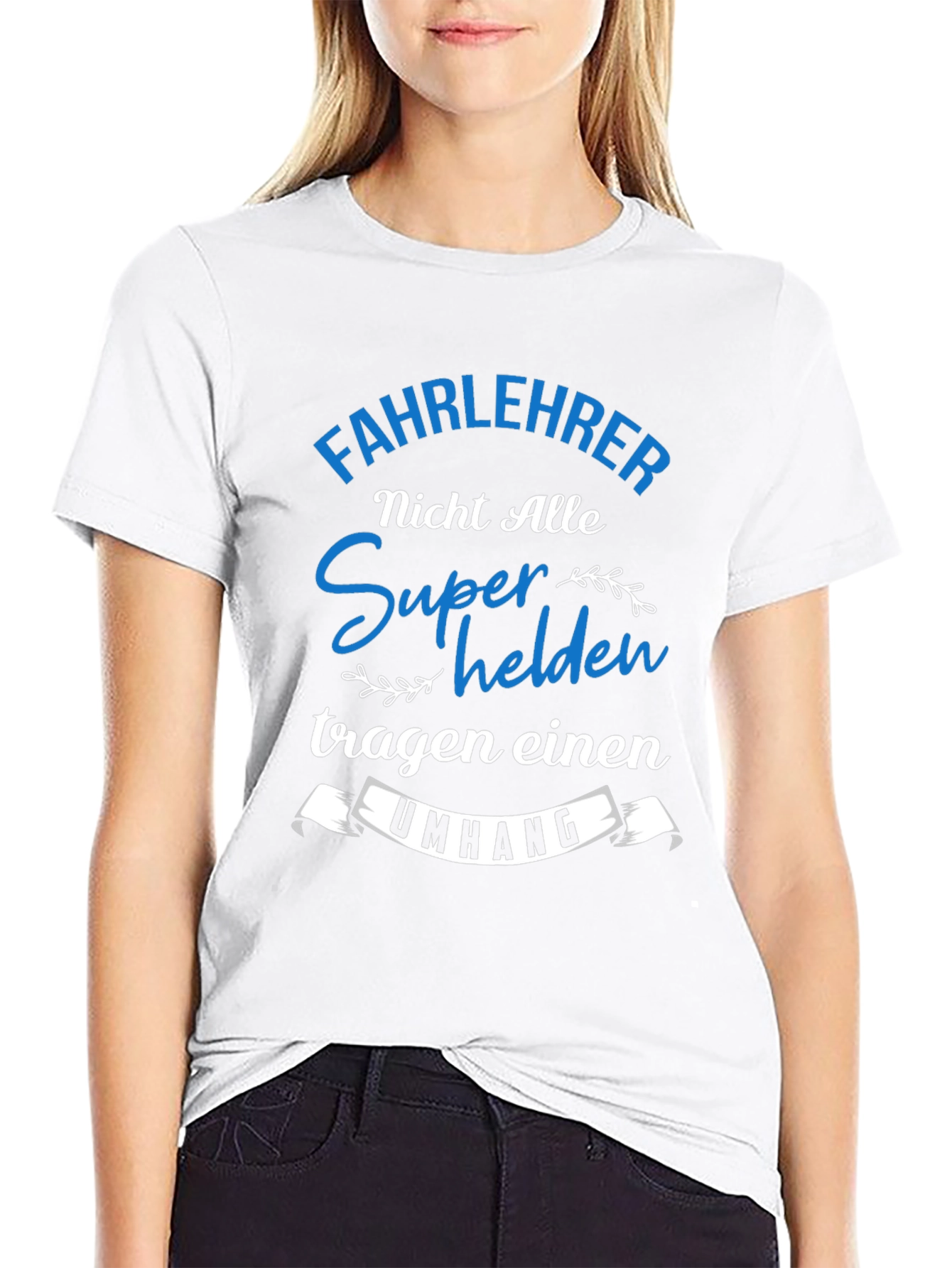Fahrlehrer Superhelden T-Shirt Black Cotton