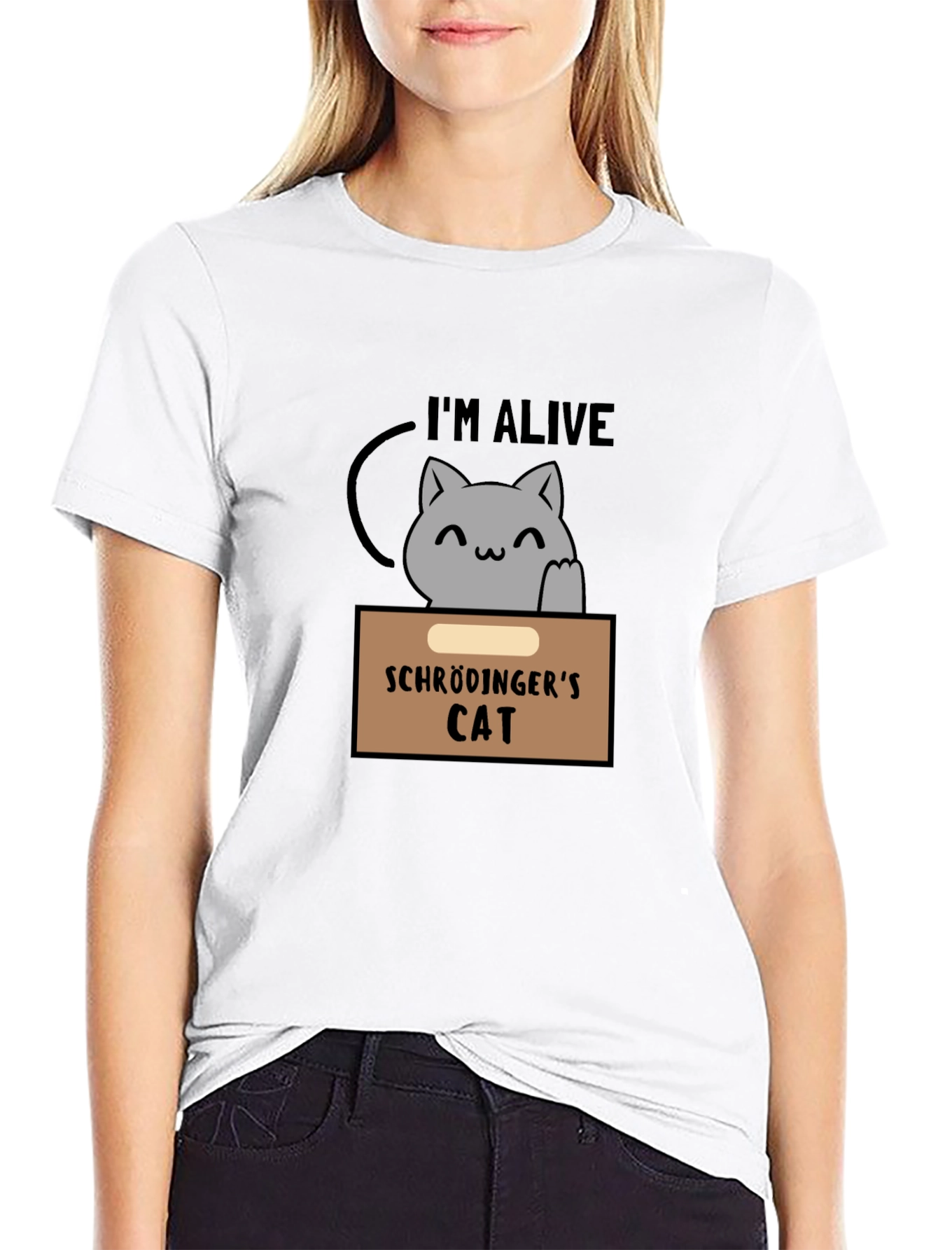 Schrödingers Cat T-Shirt - Im Alive Design