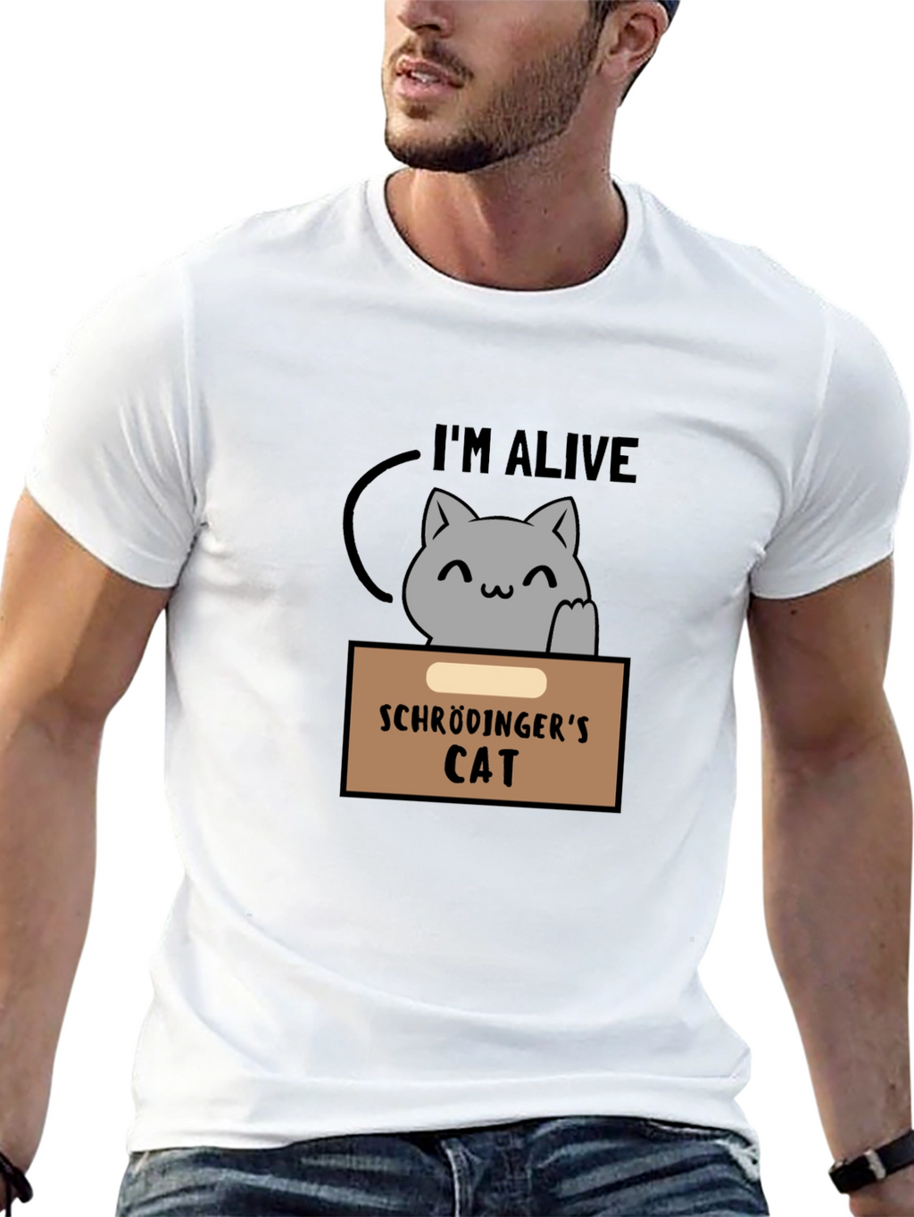 Schrödingers Cat T-Shirt - Im Alive Design