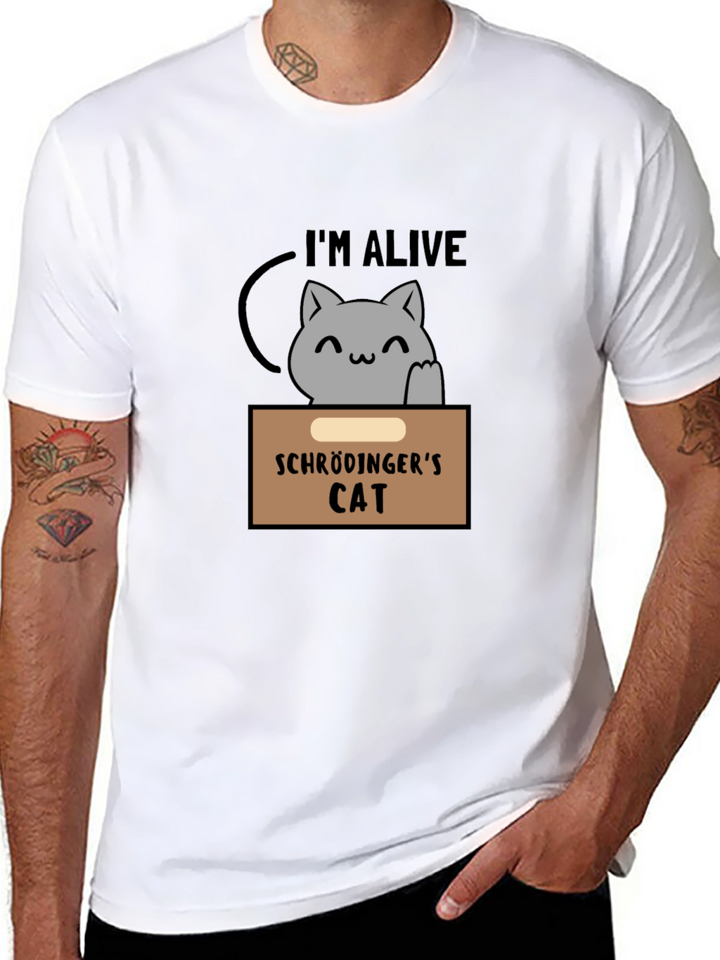 Schrödingers Cat T-Shirt - Im Alive Design