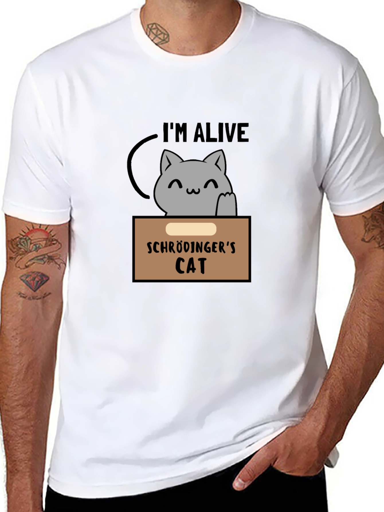 Schrödingers Cat T-Shirt - Im Alive Design