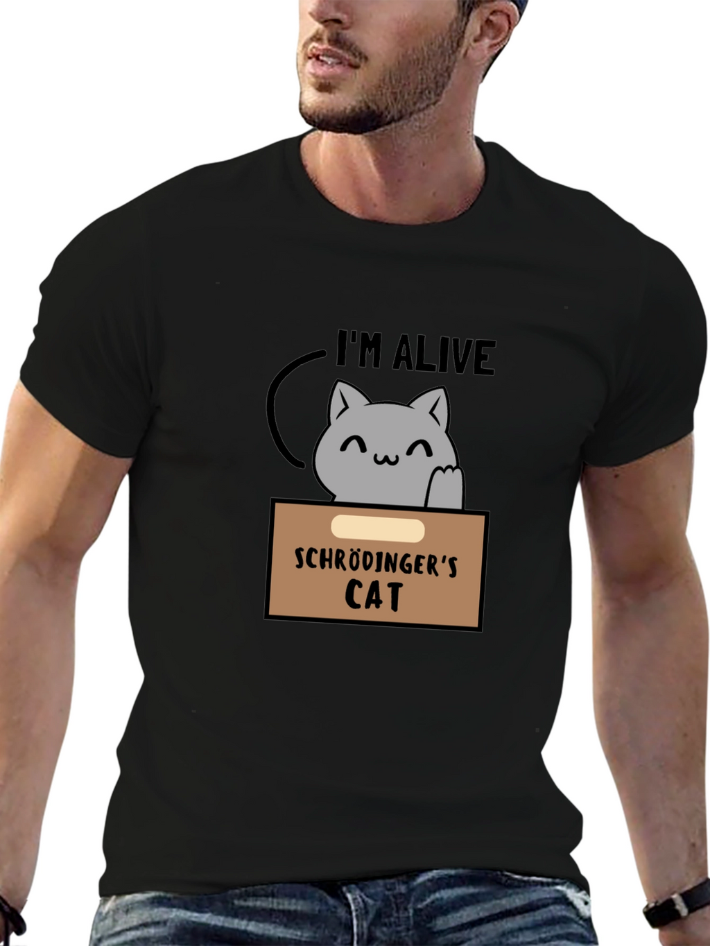 Schrödingers Cat T-Shirt - Im Alive Design