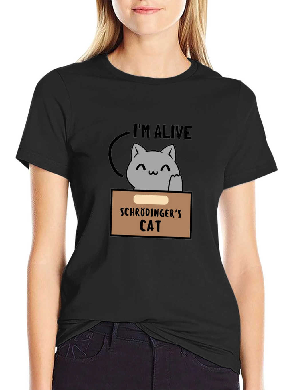 Schrödingers Cat T-Shirt - Im Alive Design