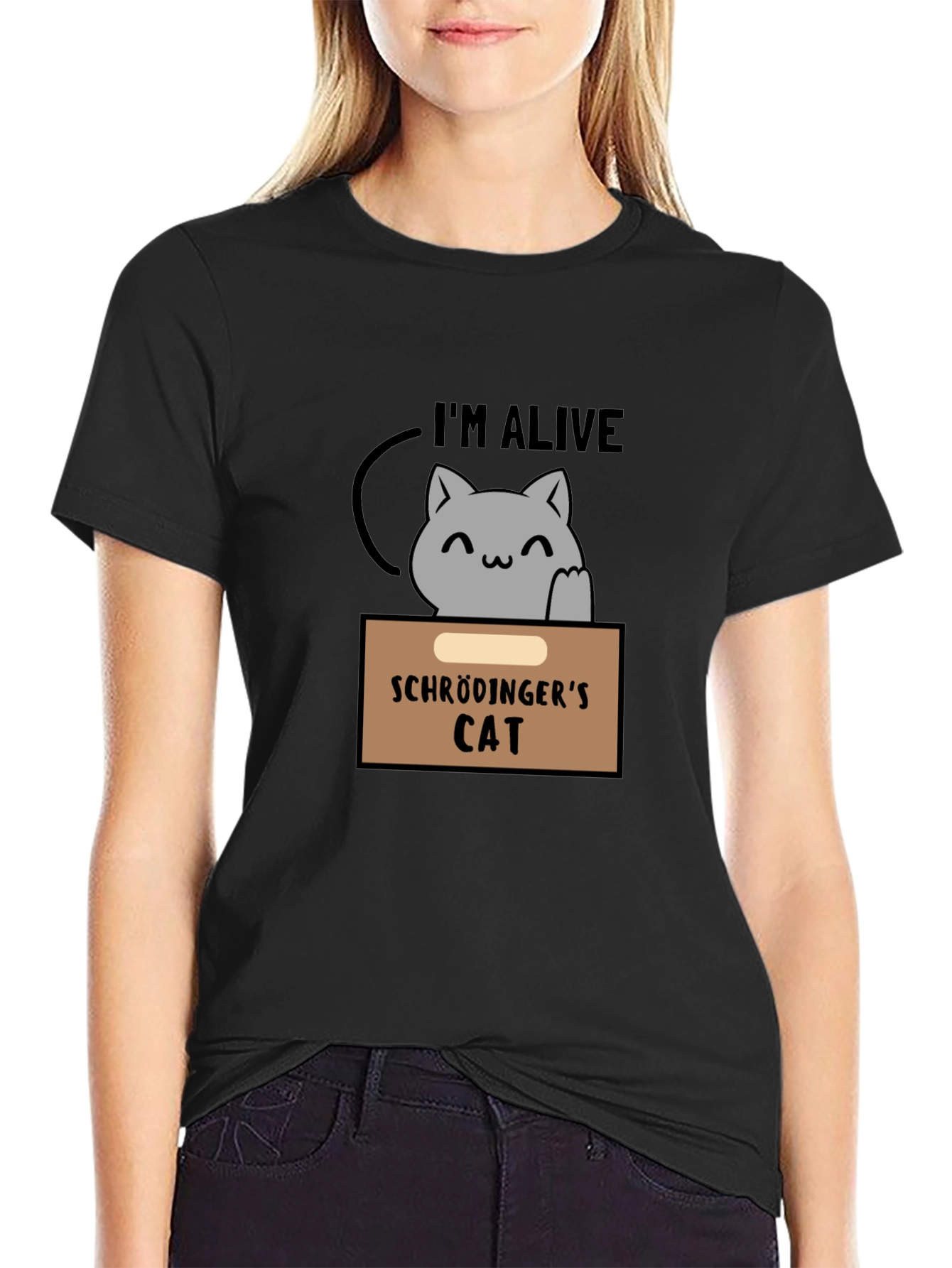 Schrödingers Cat T-Shirt - Im Alive Design