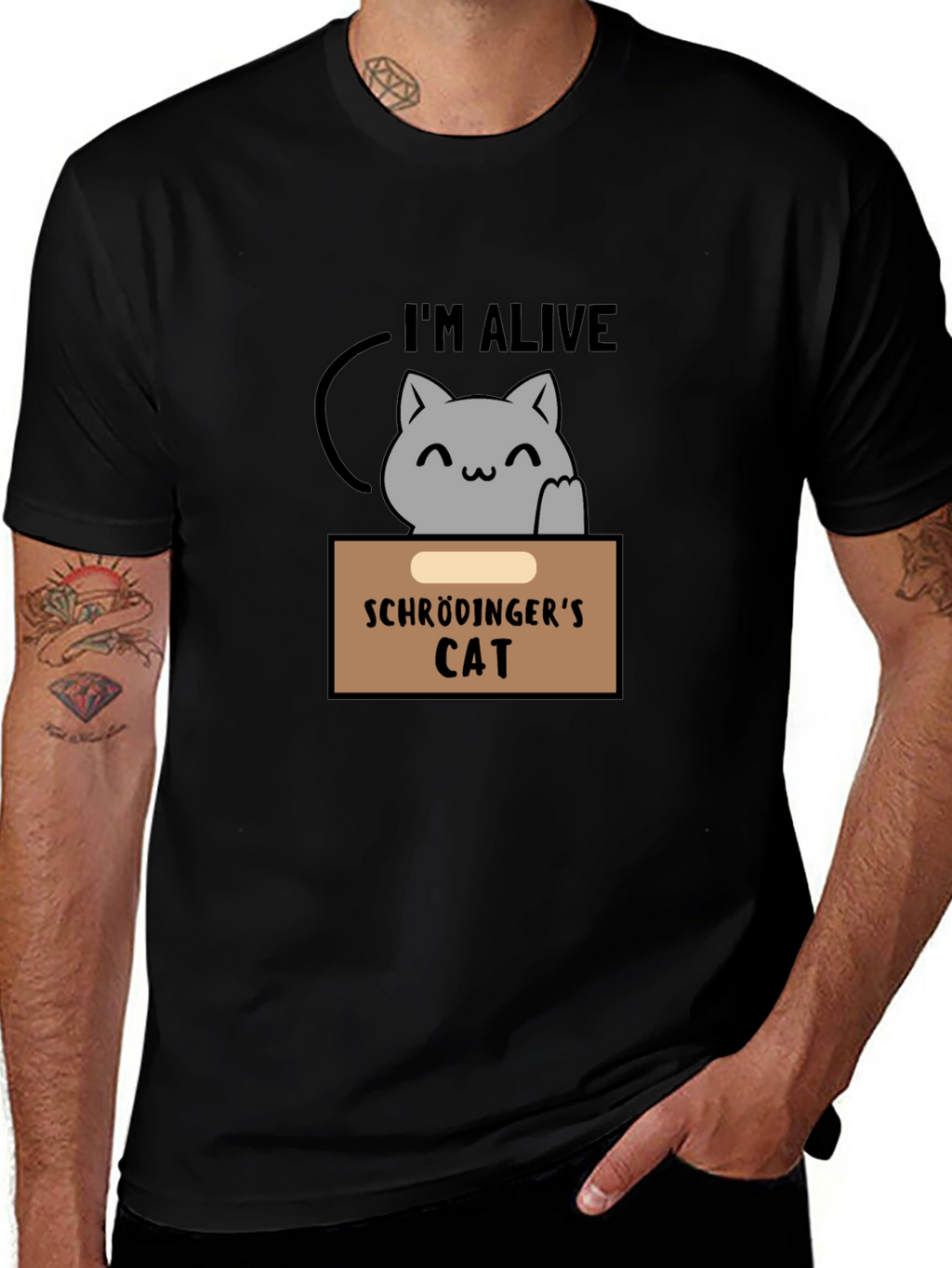 Schrödingers Cat T-Shirt - Im Alive Design