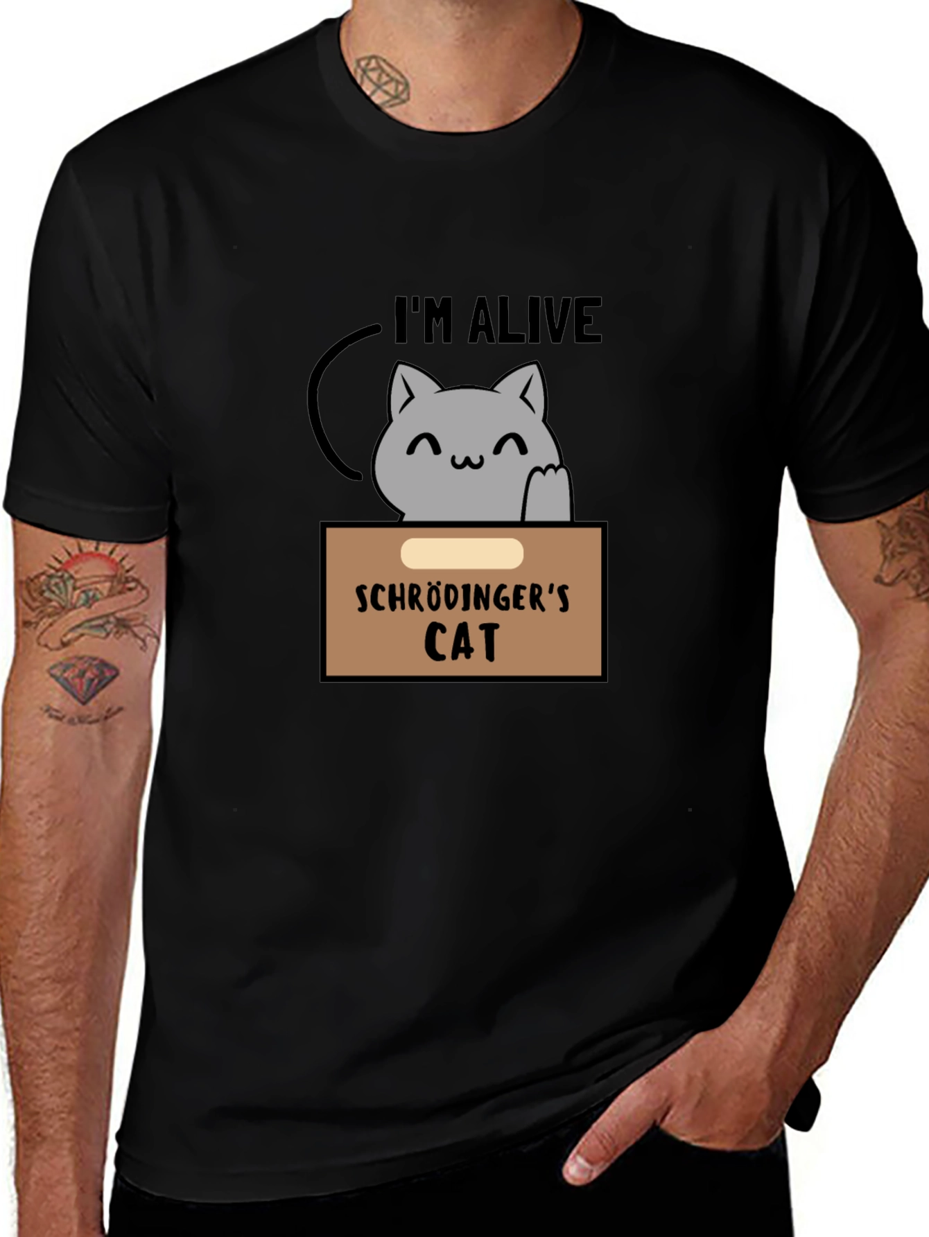 Schrödingers Cat T-Shirt - Im Alive Design