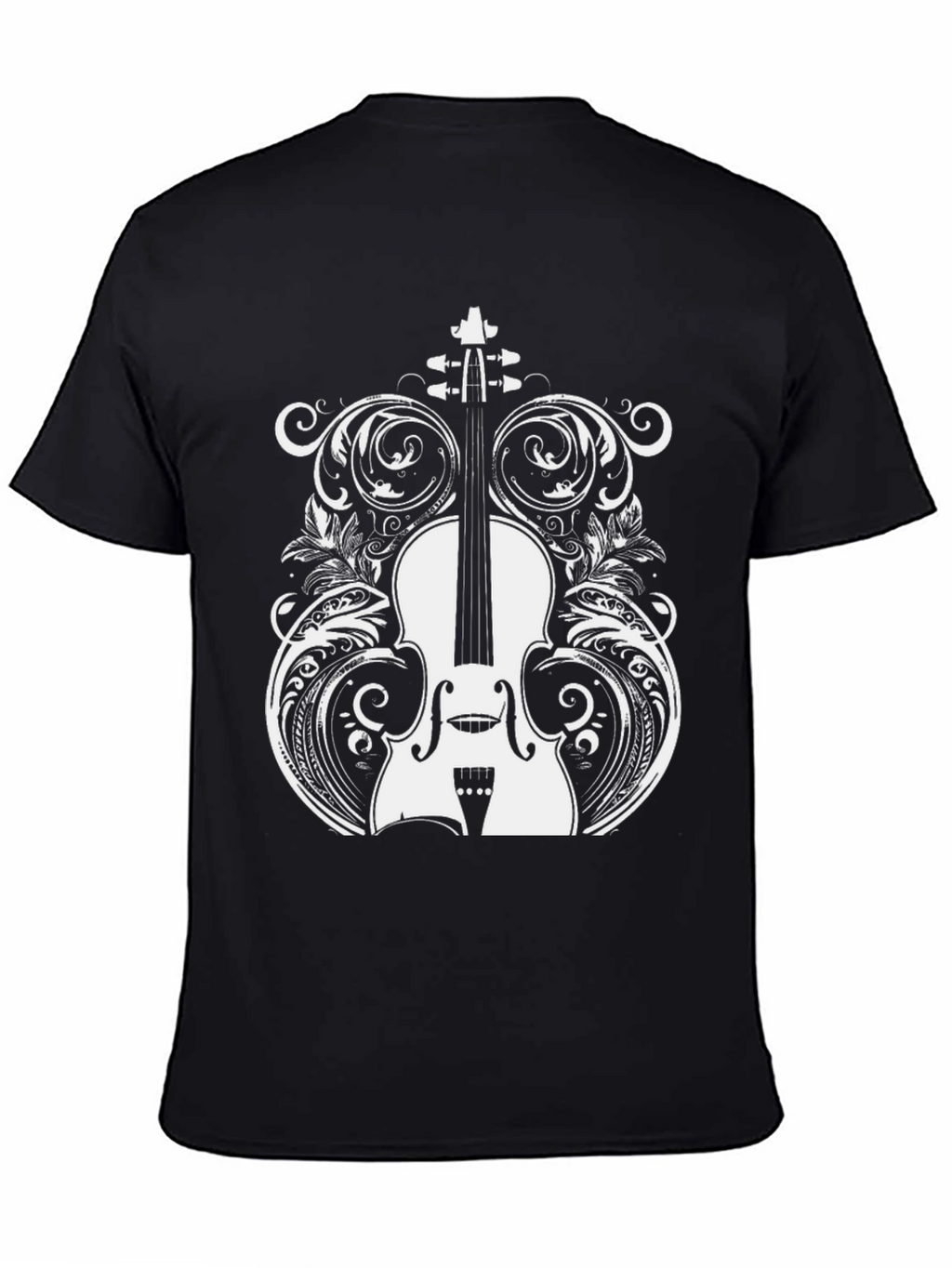 Violin Graphic Black T-Shirt