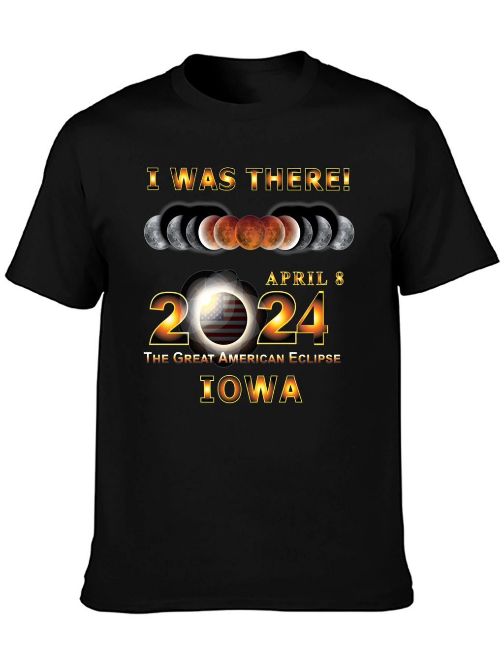 Iowa Eclipse April 8 2024 T-Shirt