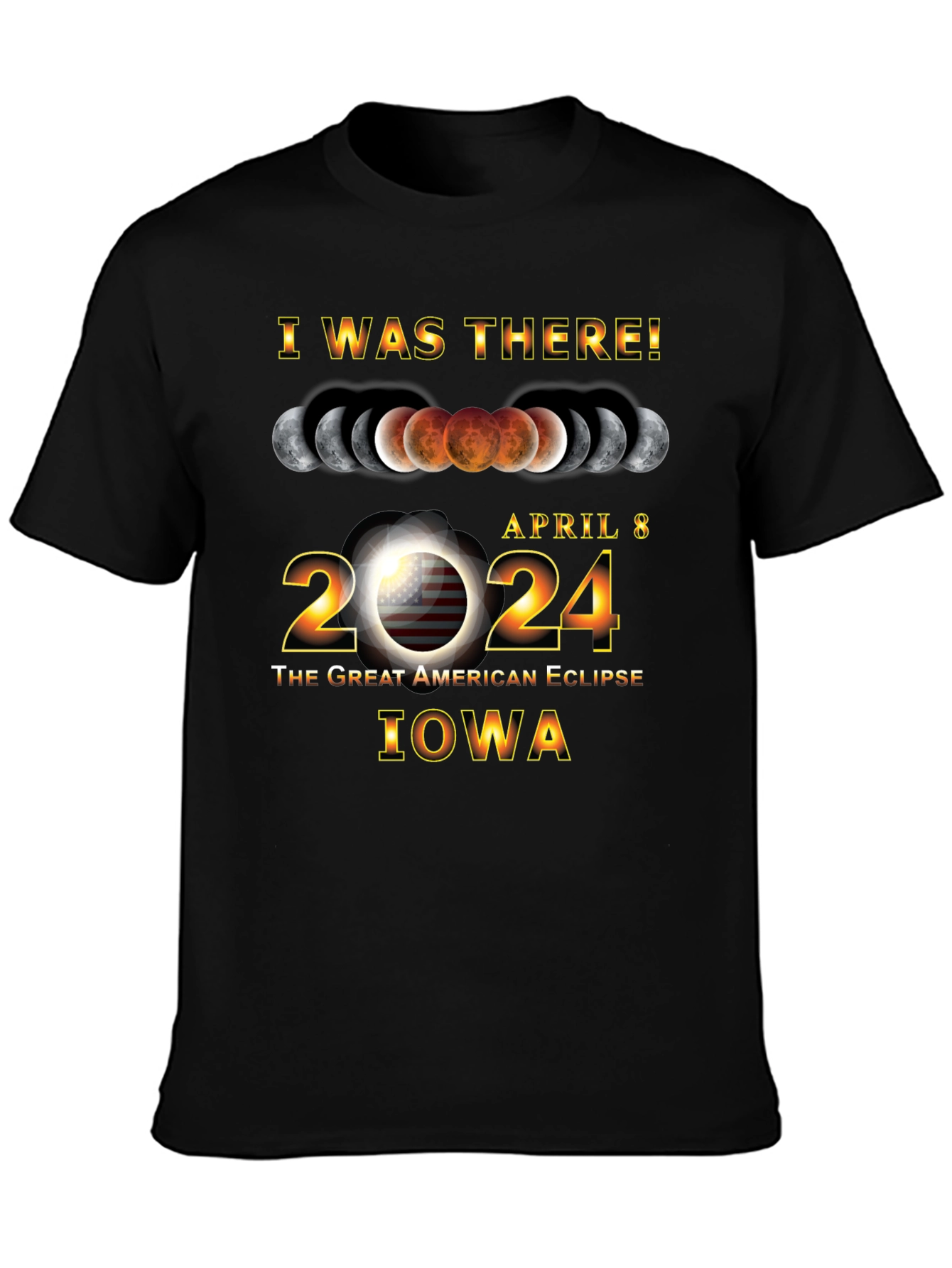 Iowa Eclipse April 8 2024 T-Shirt