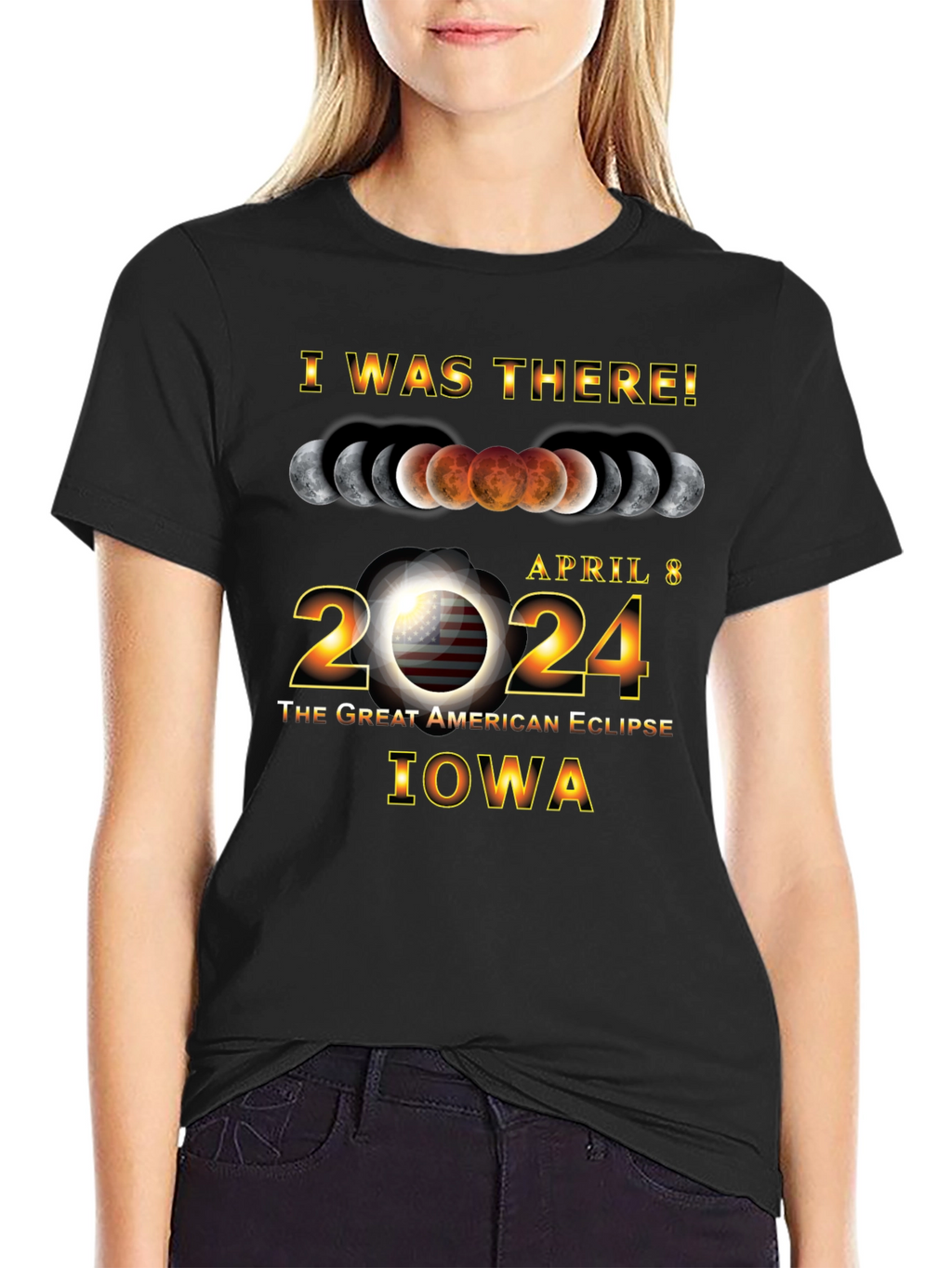 Iowa Eclipse April 8 2024 T-Shirt