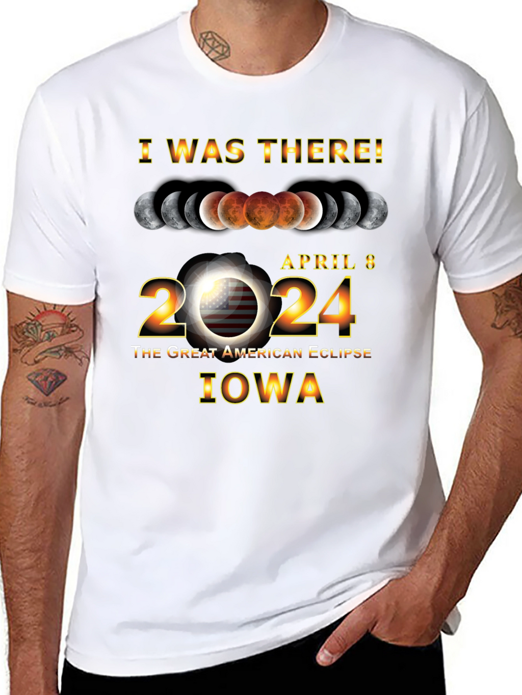 Iowa Eclipse April 8 2024 T-Shirt