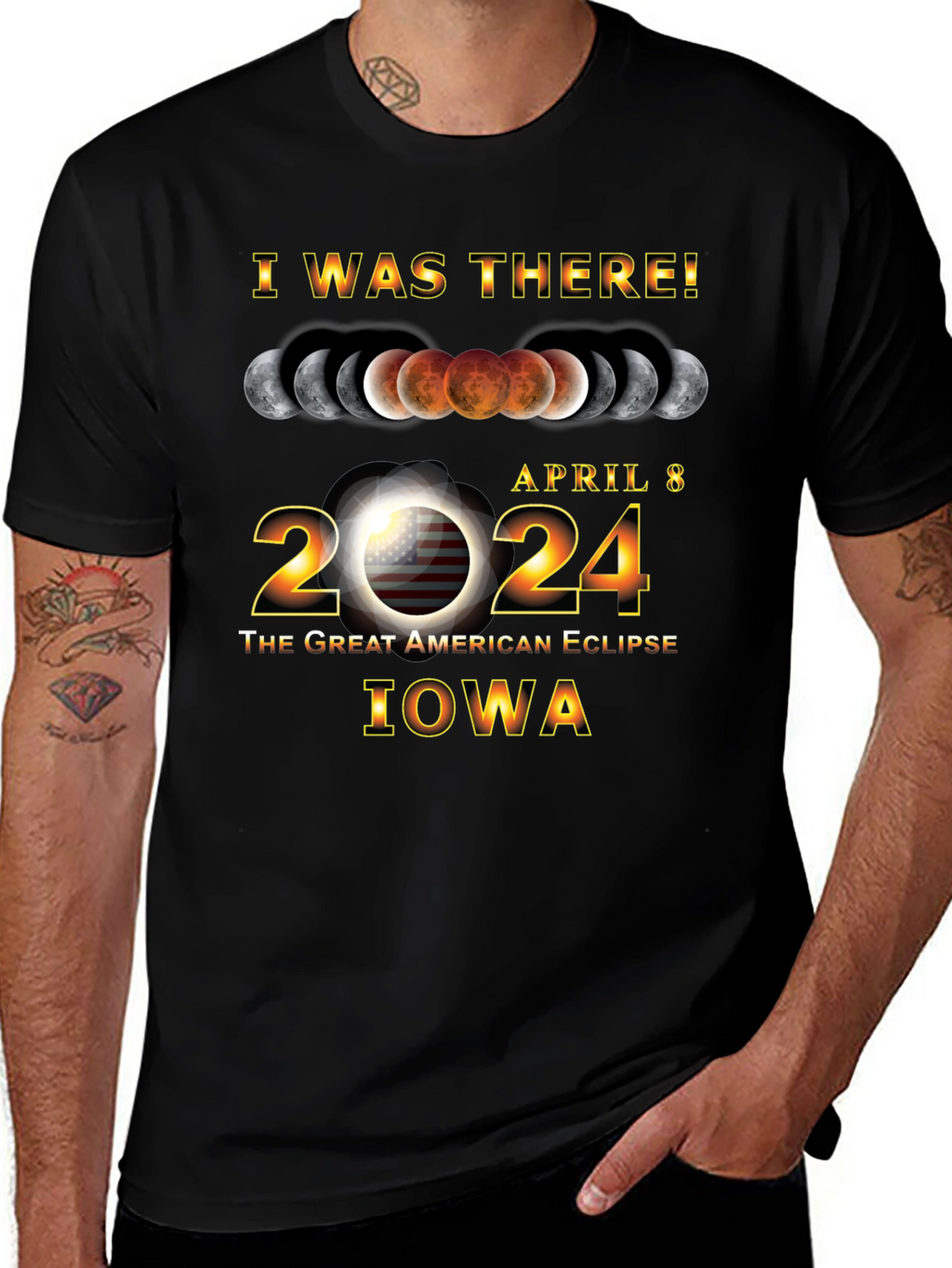 Iowa Eclipse April 8 2024 T-Shirt