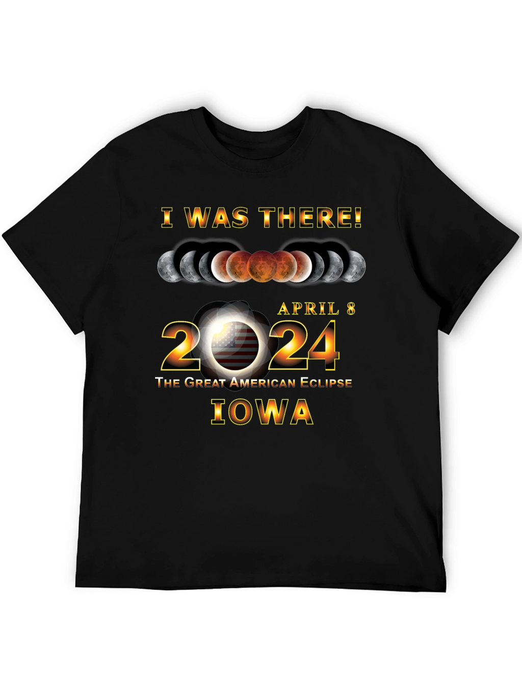 Iowa Eclipse April 8 2024 T-Shirt