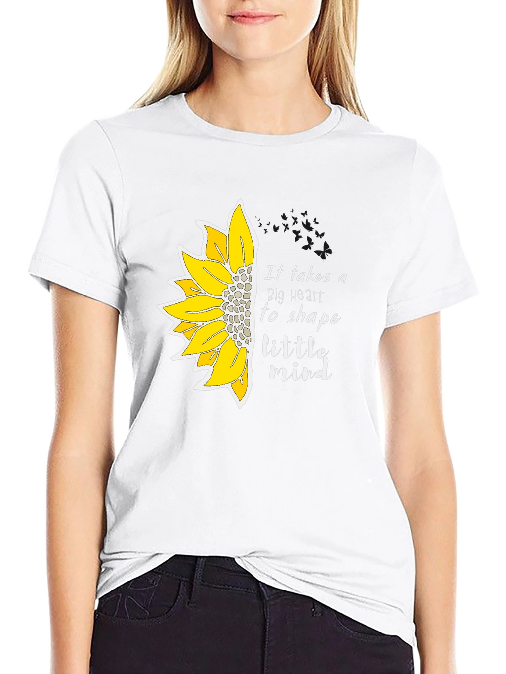 Sunflower Heart Teacher T-Shirt