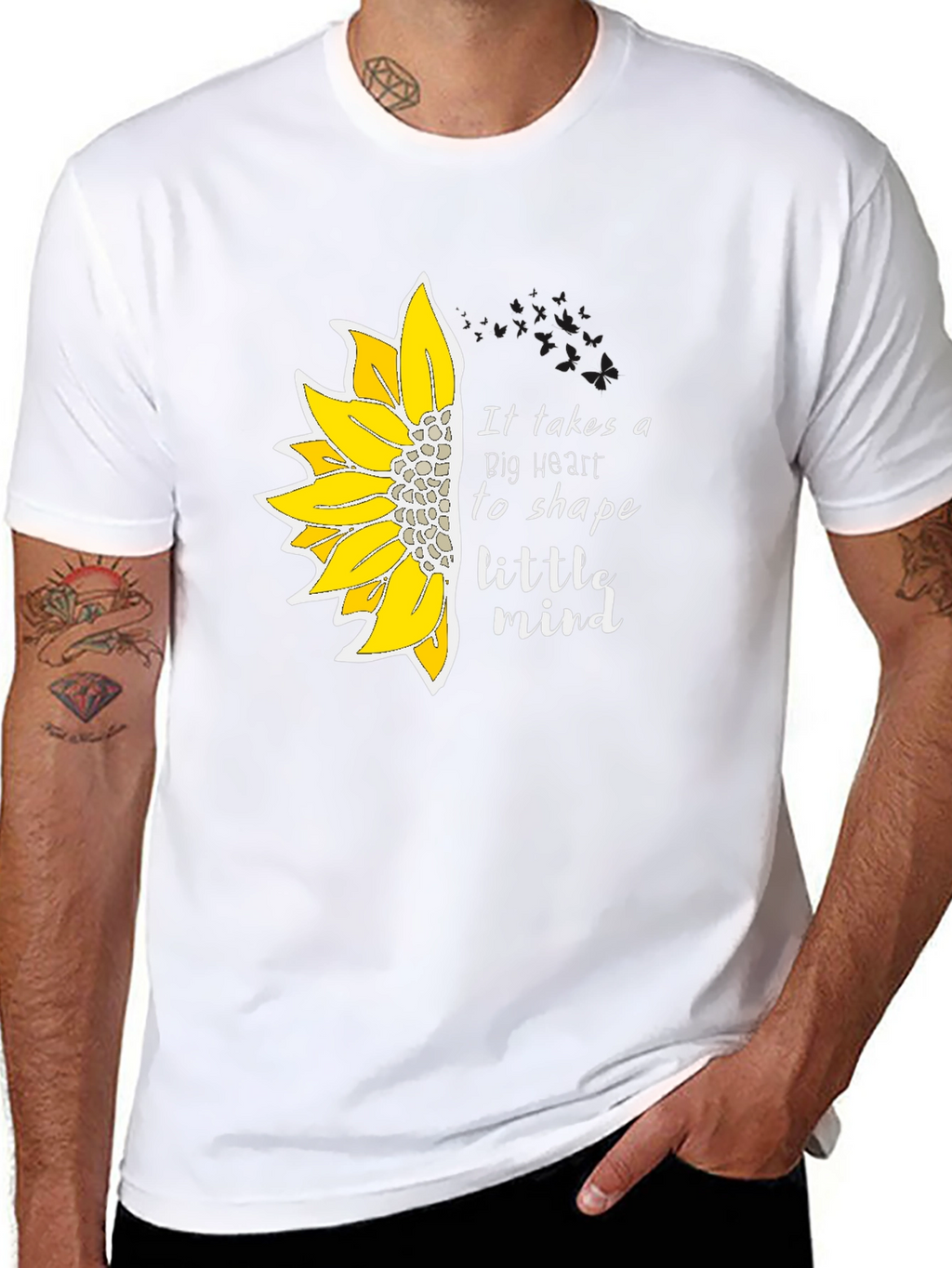 Sunflower Heart Teacher T-Shirt