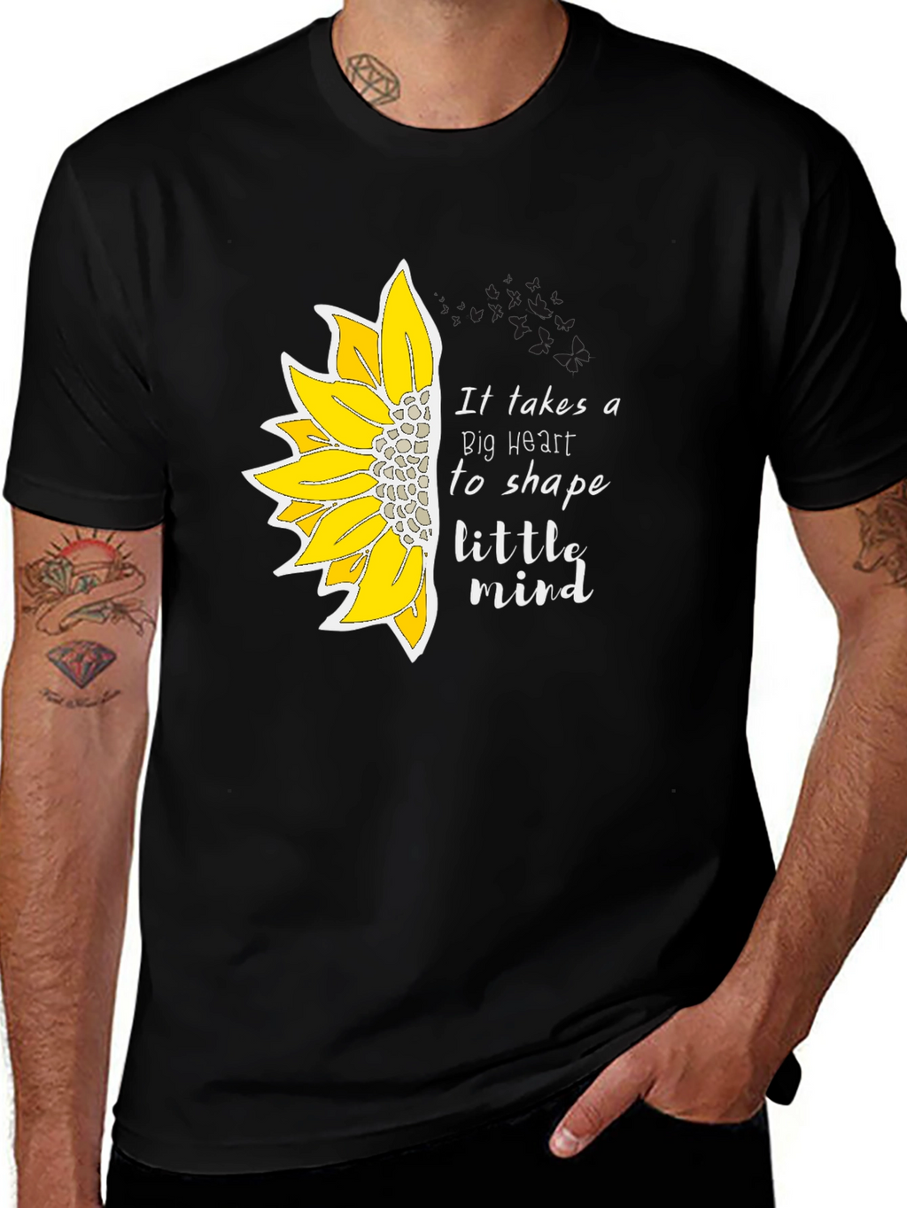 Sunflower Heart Teacher T-Shirt