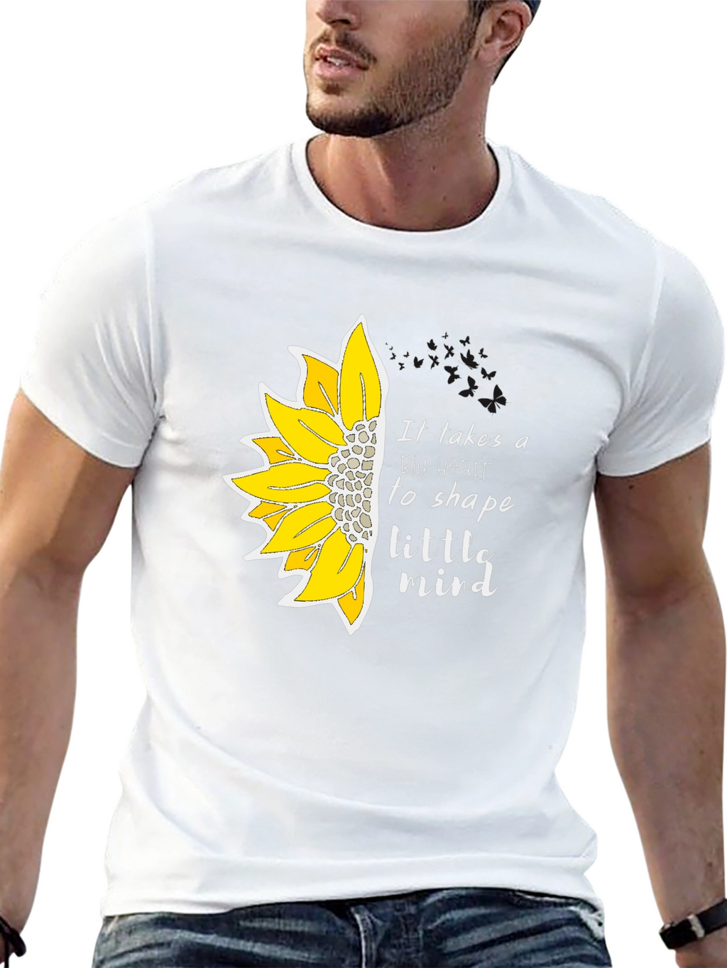 Sunflower Heart Teacher T-Shirt
