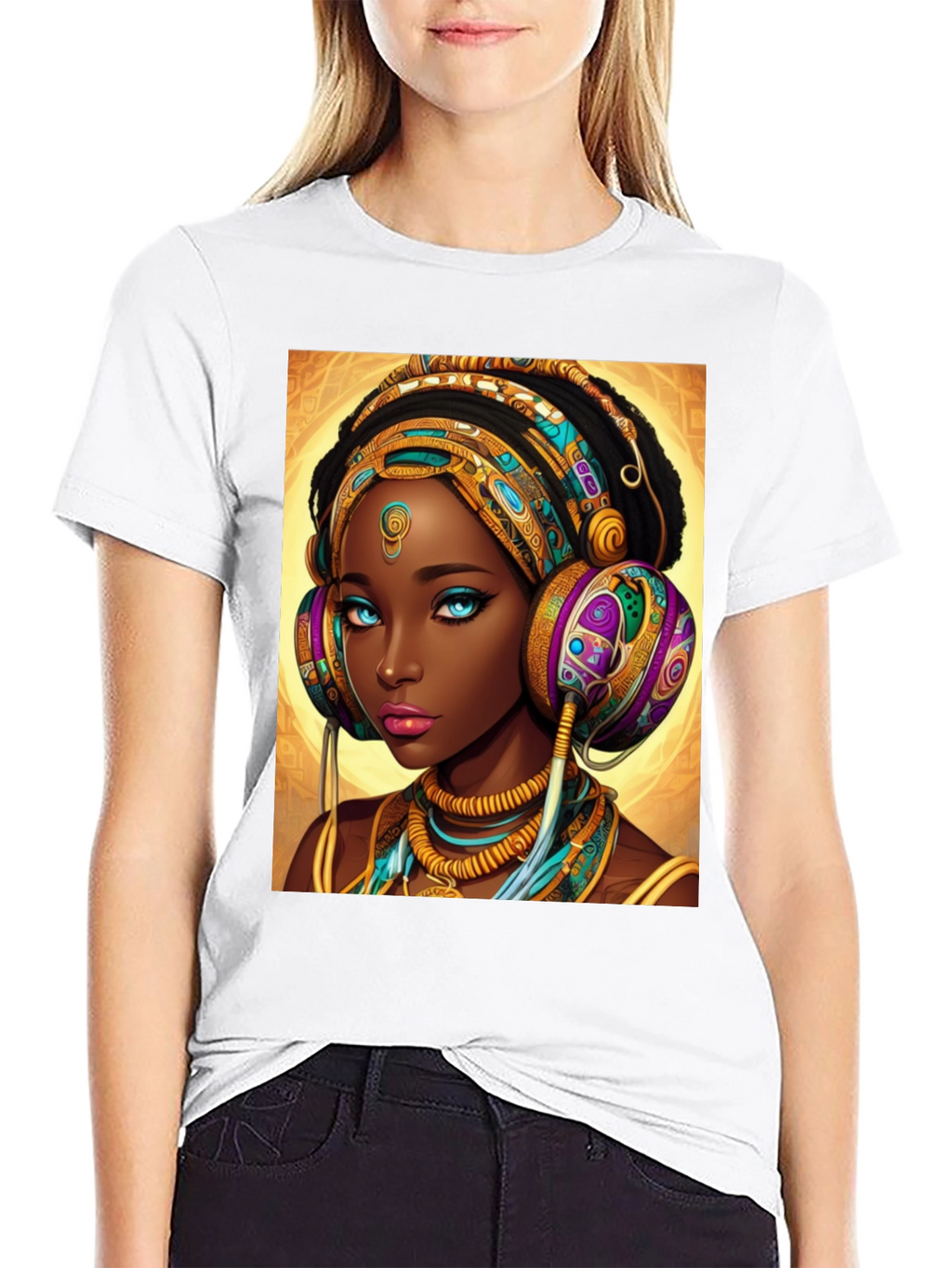 African Queen Headphone T-Shirt