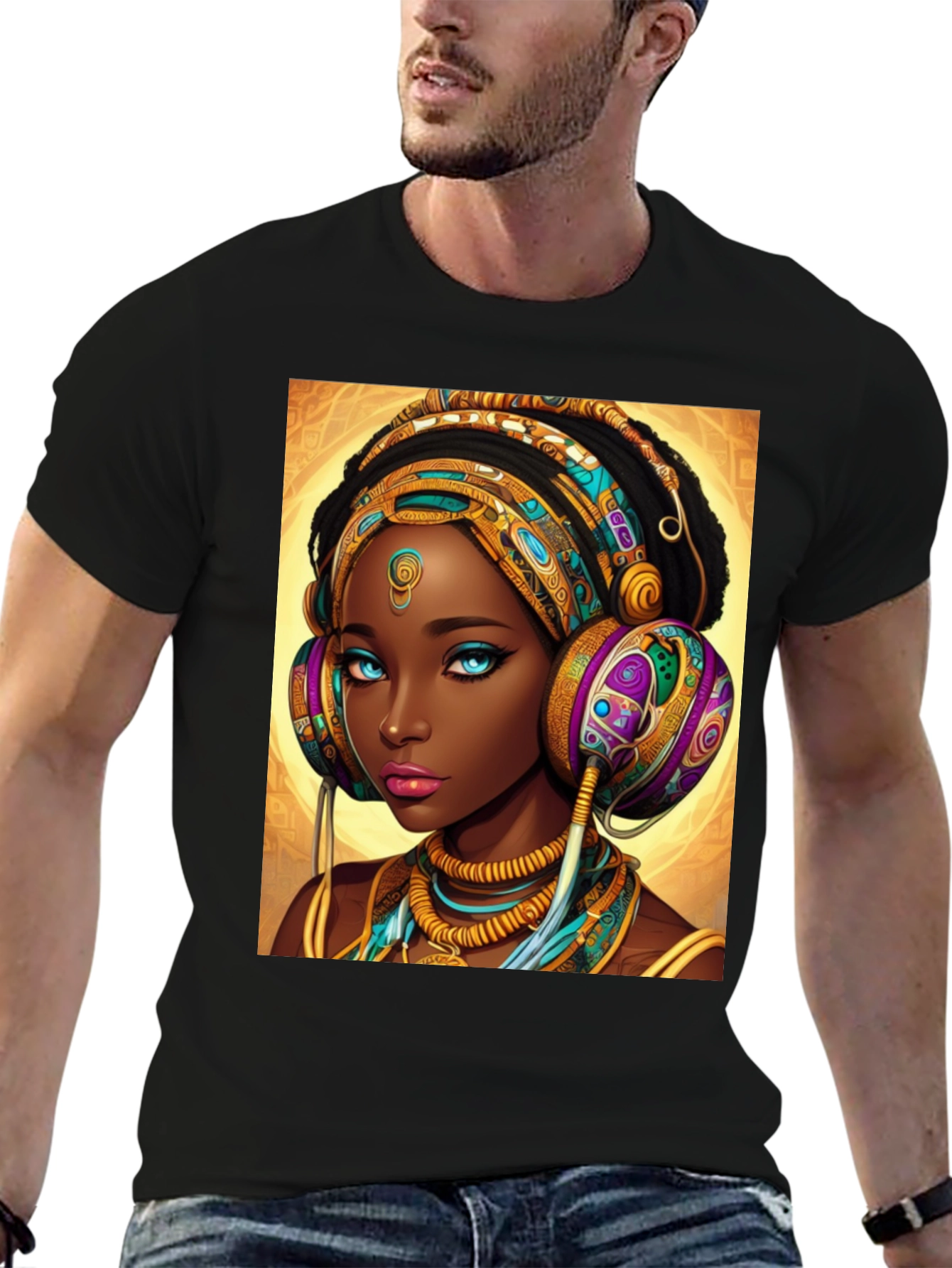 African Queen Headphone T-Shirt