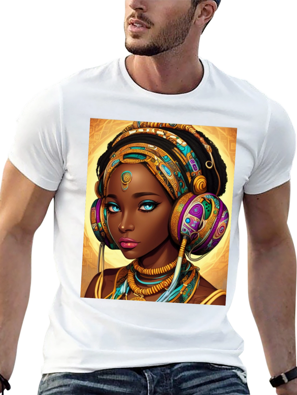 African Queen Headphone T-Shirt