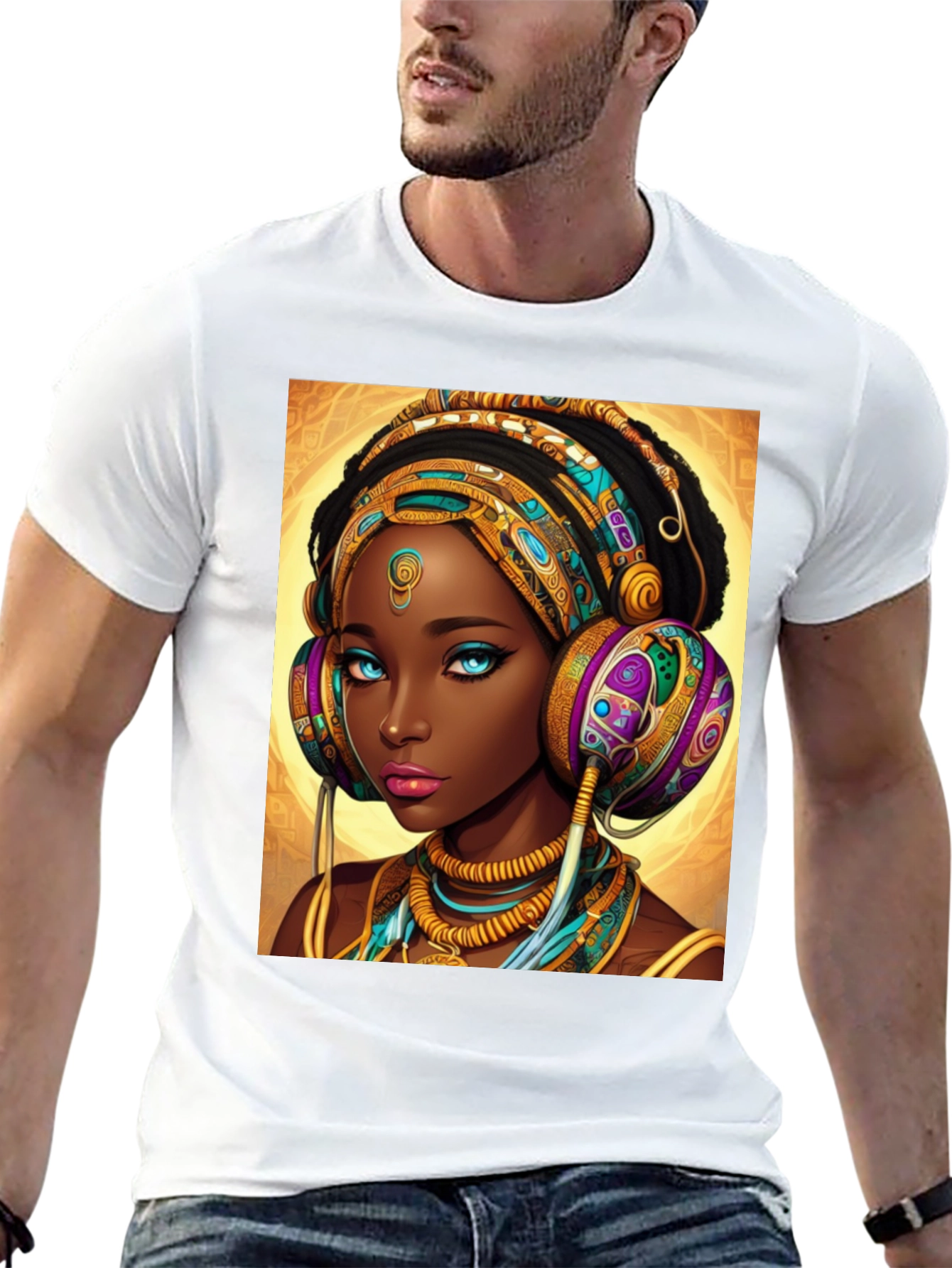 African Queen Headphone T-Shirt