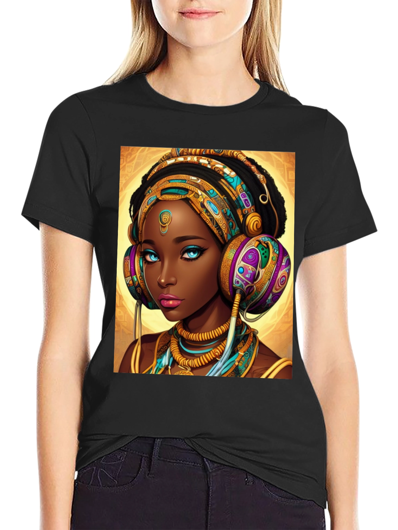 African Queen Headphone T-Shirt