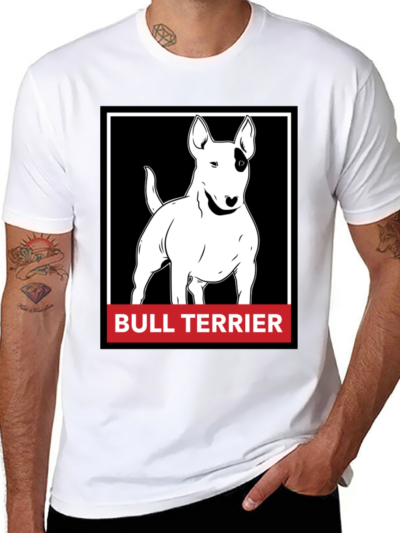 Bull Terrier Graphic T-Shirt - Black