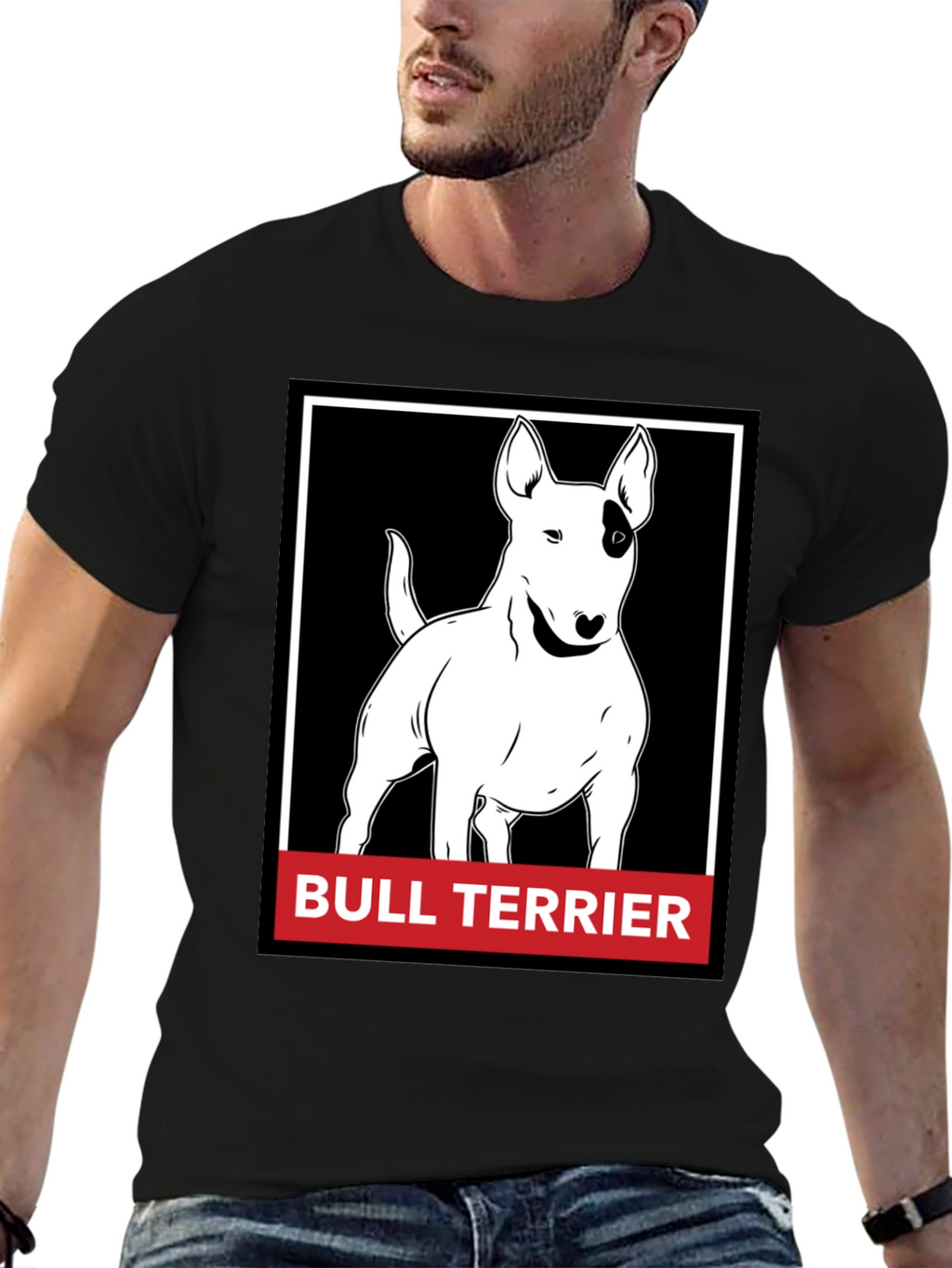 Bull Terrier Graphic T-Shirt - Black