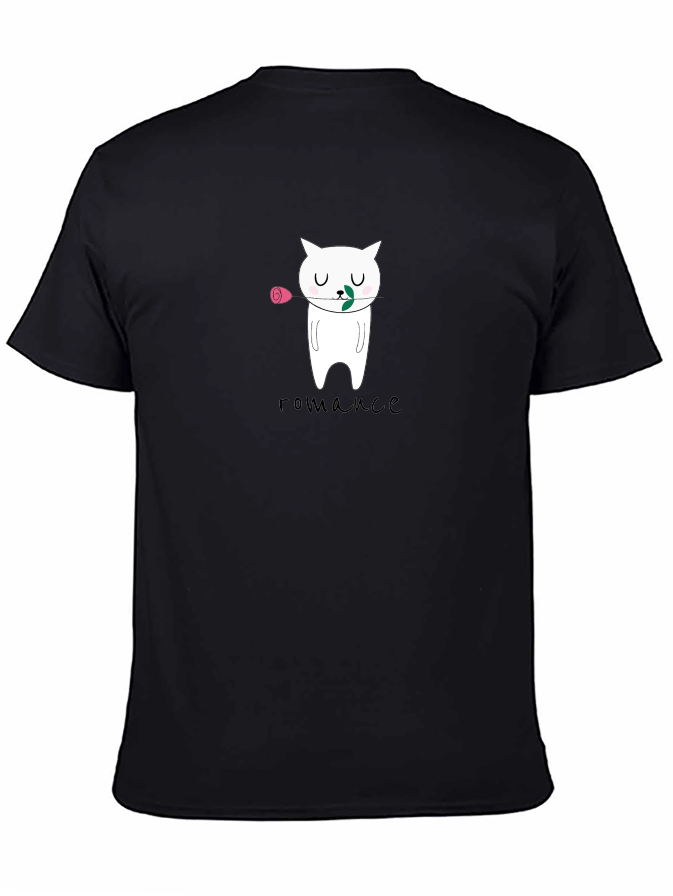 Romantic Cat Graphic T-Shirt - Cute Valentines Day Tee