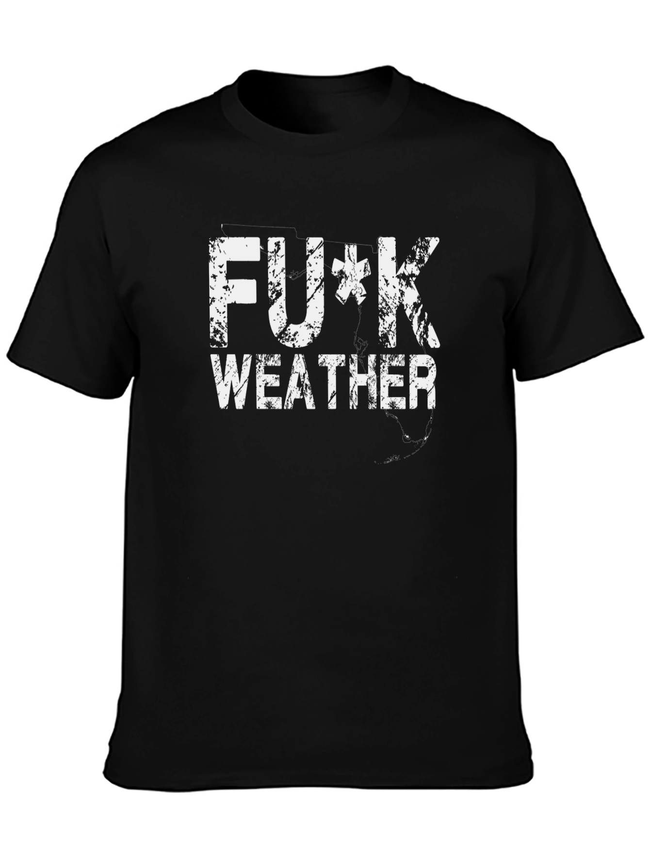 F*ck Weather Graphic Tee - Black Cotton T-Shirt