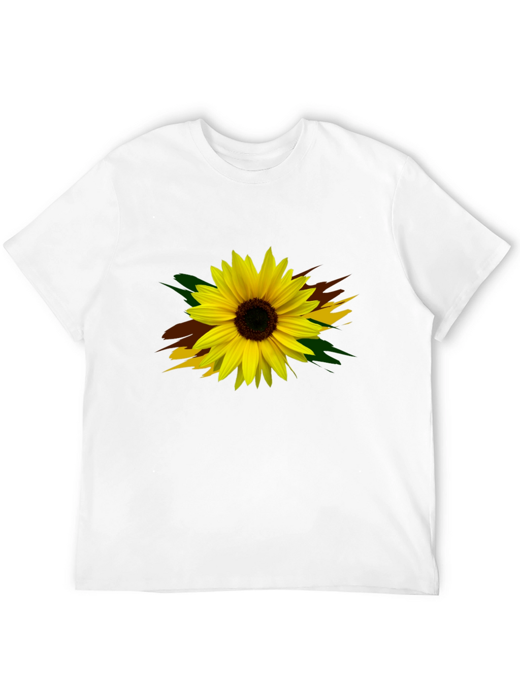 Sunflower Graphic Print Black T-Shirt