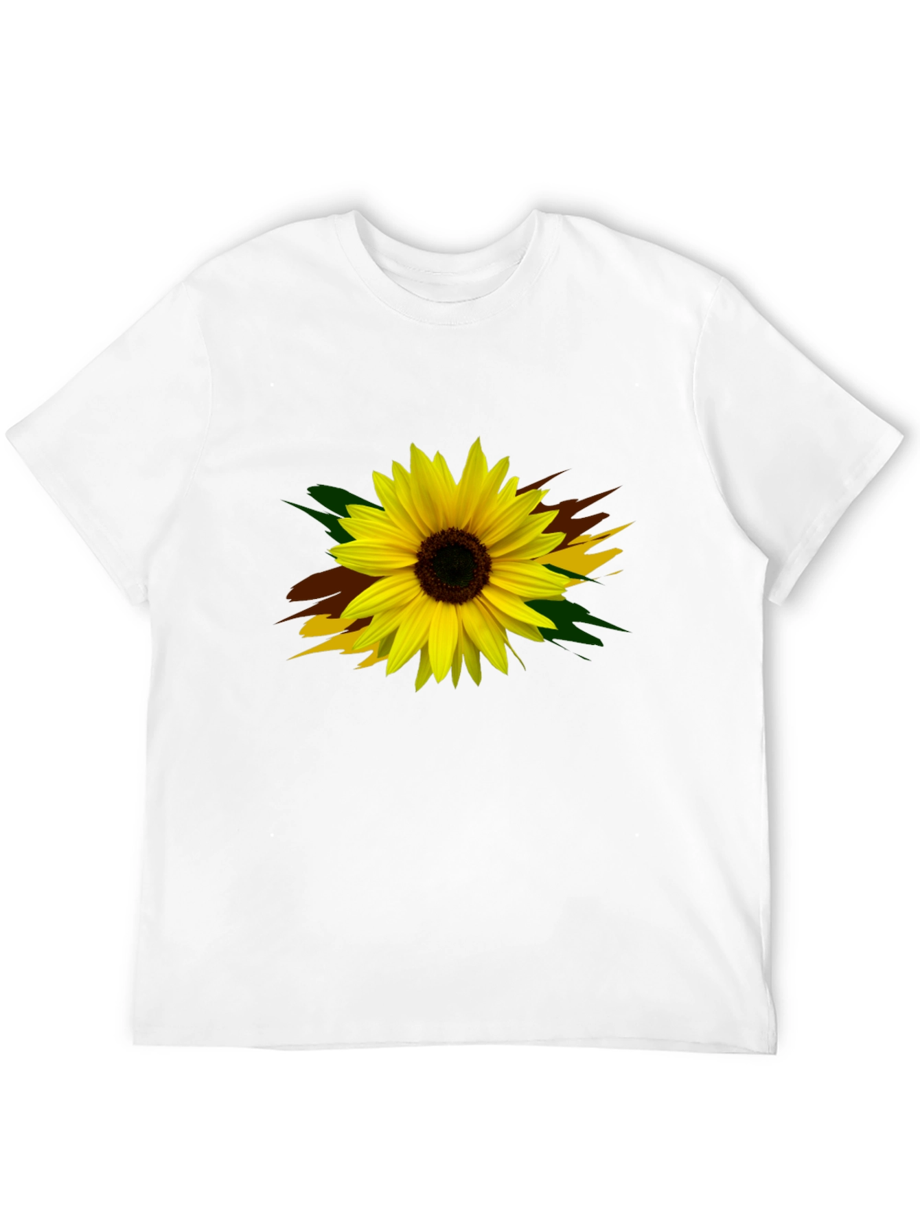 Sunflower Graphic Print Black T-Shirt