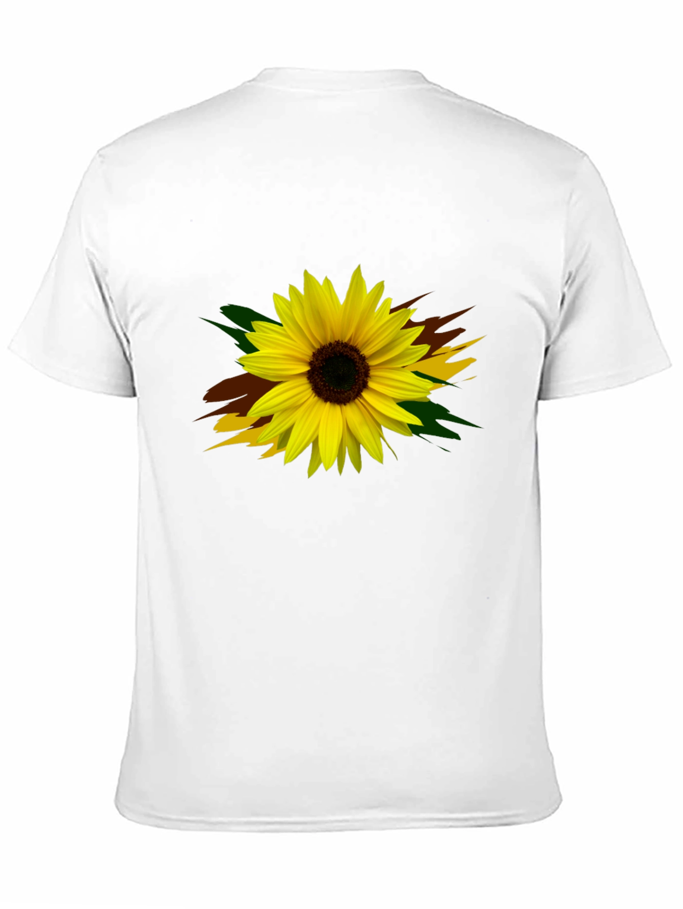 Sunflower Graphic Print Black T-Shirt