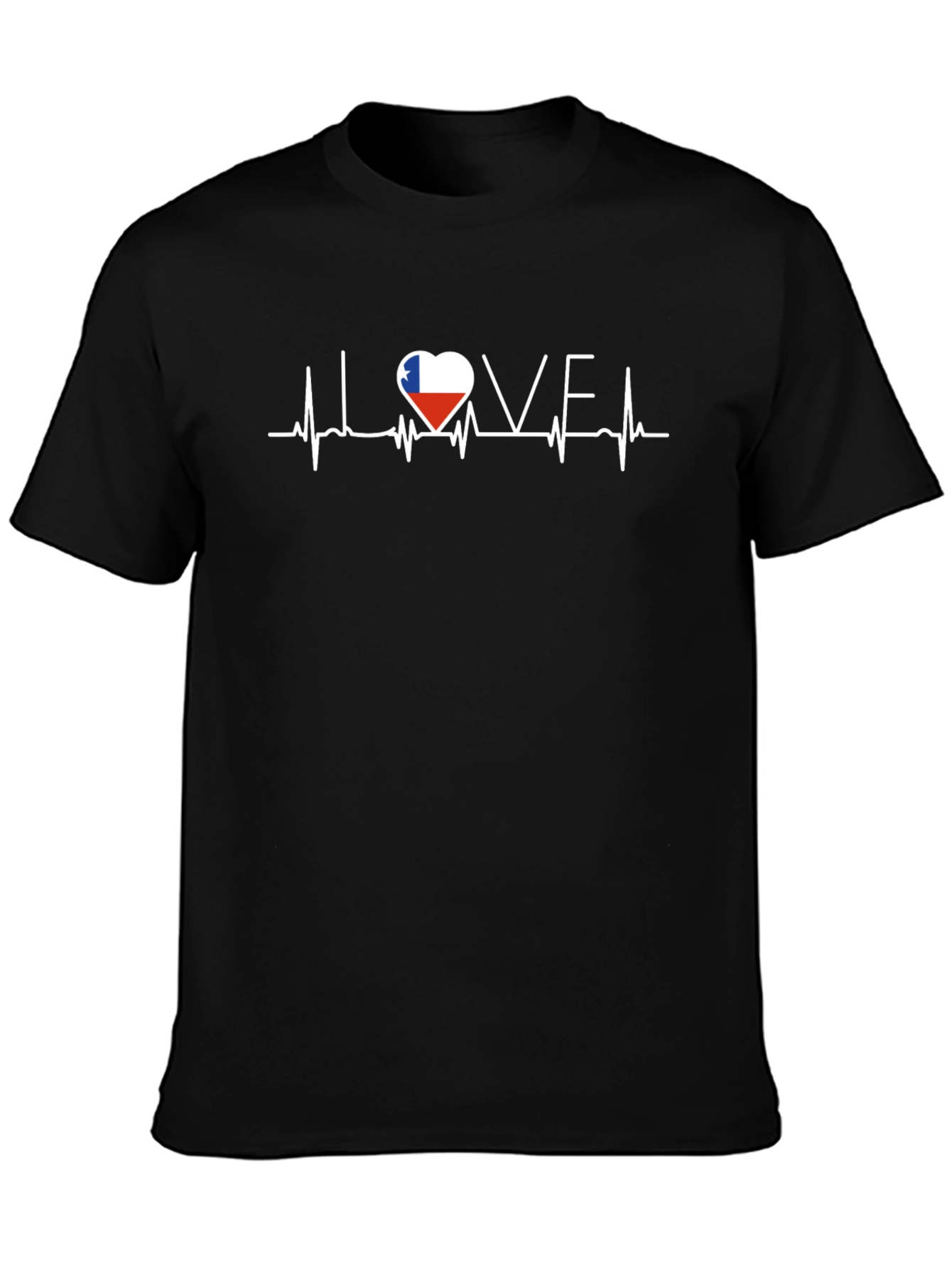 Love Texas Heartbeat Graphic Tee - Black