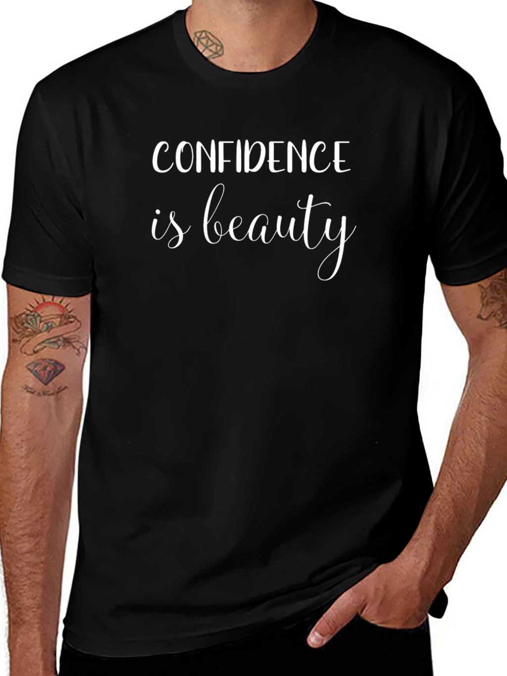 Confidence Is Beauty Black T-Shirt