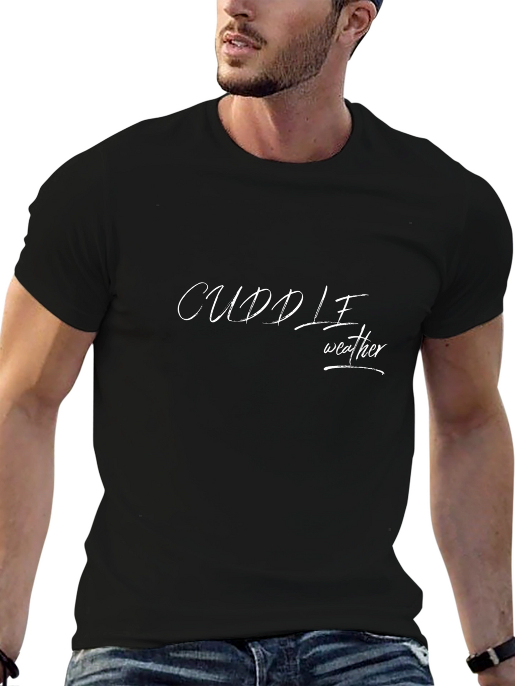 Cuddle Weather Black T-Shirt