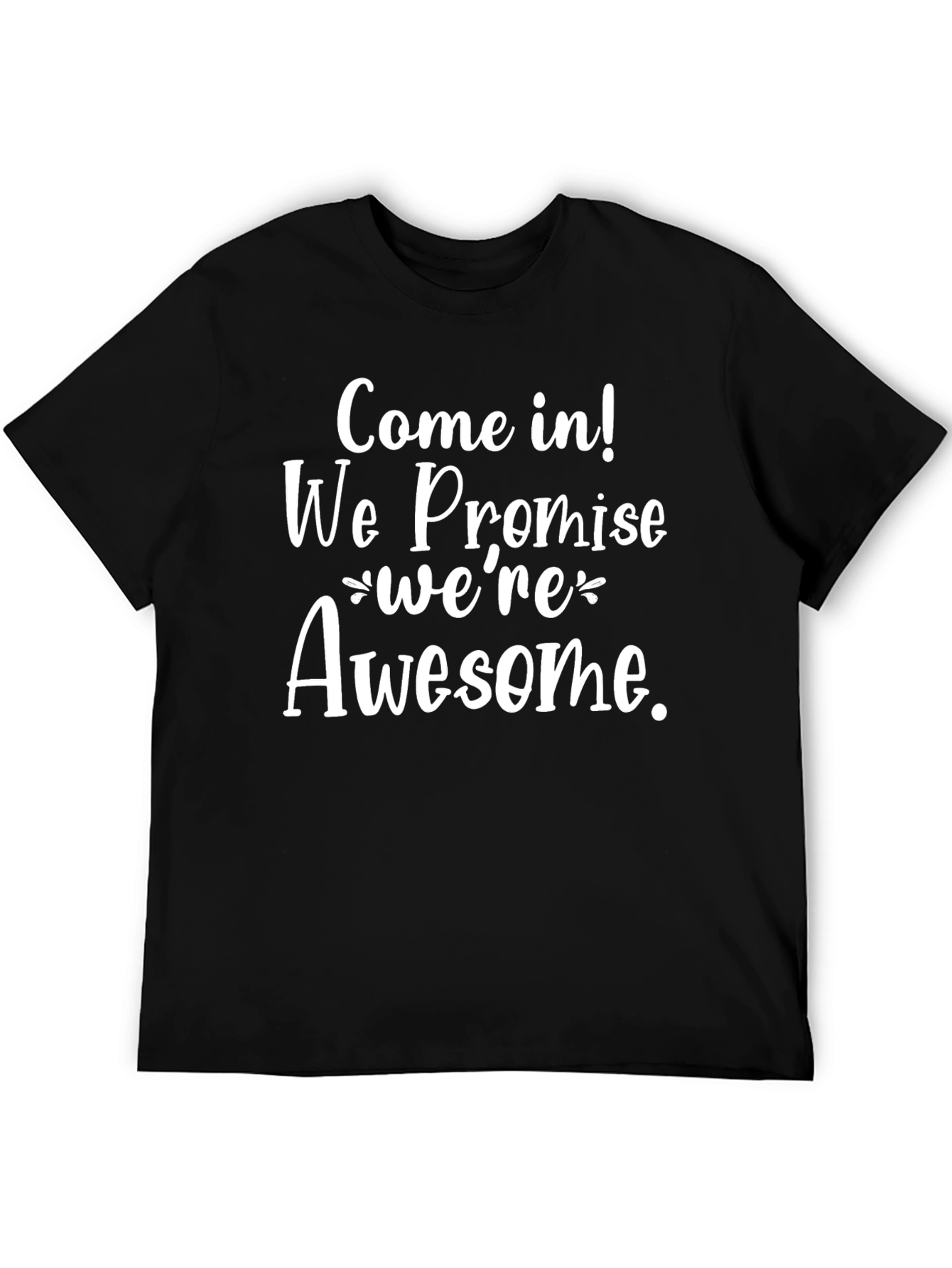 Come In We Promise Were Awesome Black T-Shirt