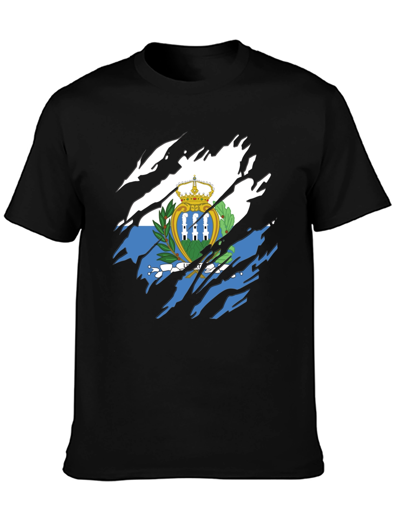 San Marino Flag T-Shirt - Distressed Graphic Tee
