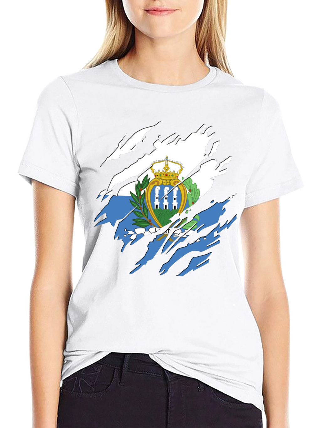 San Marino Flag T-Shirt - Distressed Graphic Tee