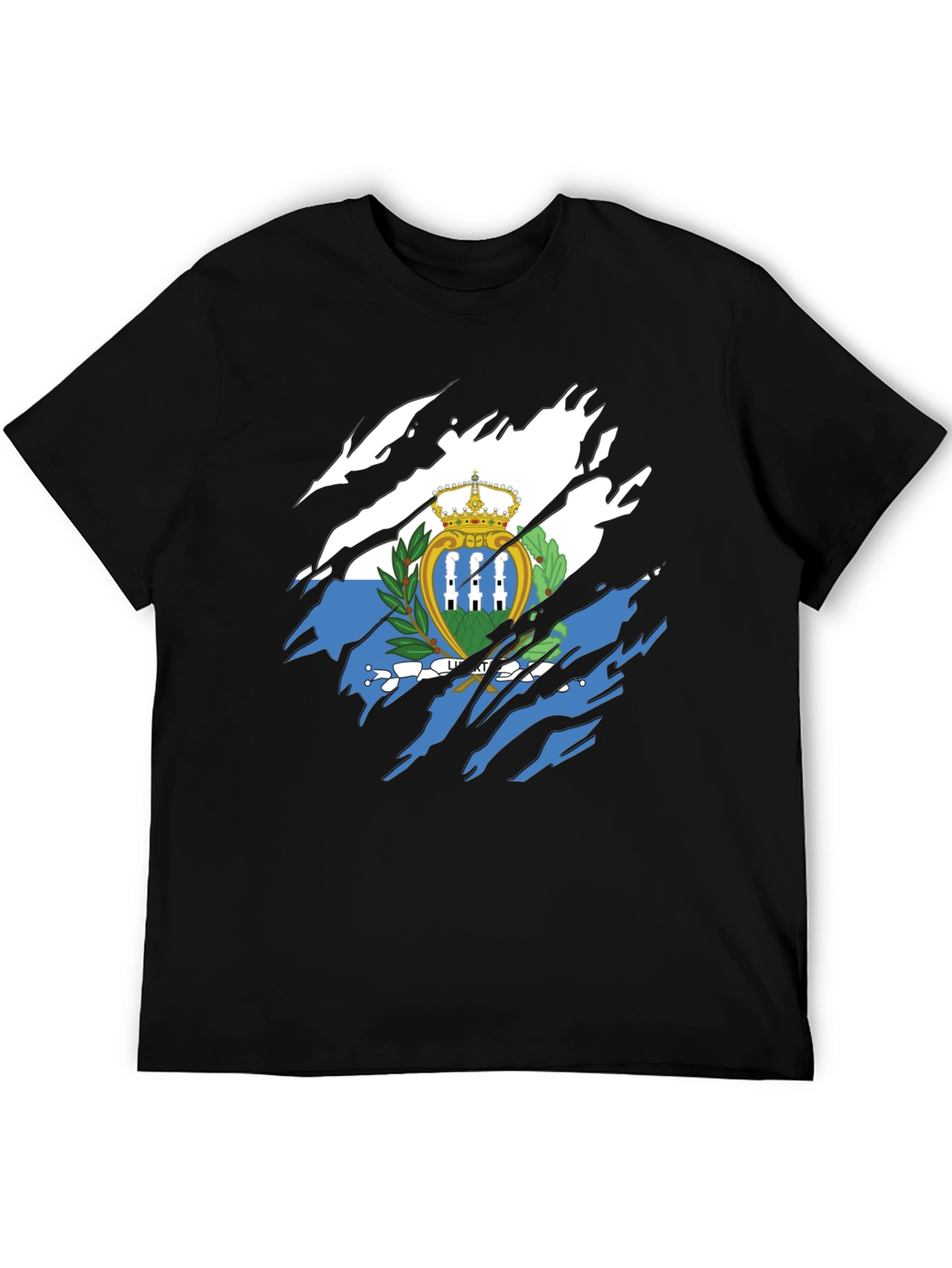 San Marino Flag T-Shirt - Distressed Graphic Tee