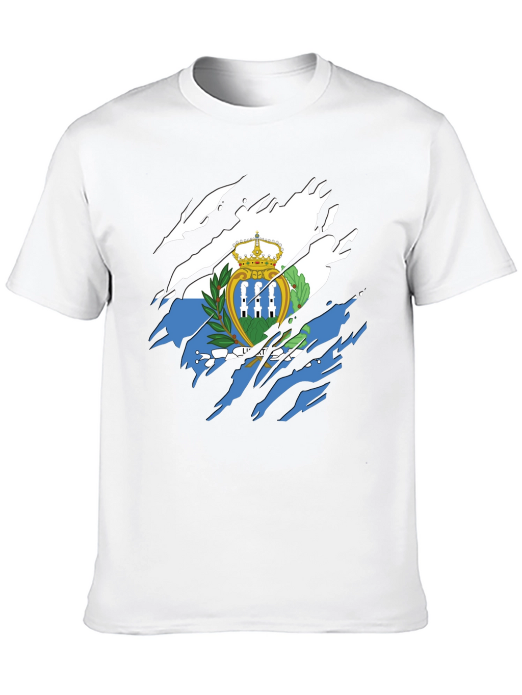 San Marino Flag T-Shirt - Distressed Graphic Tee