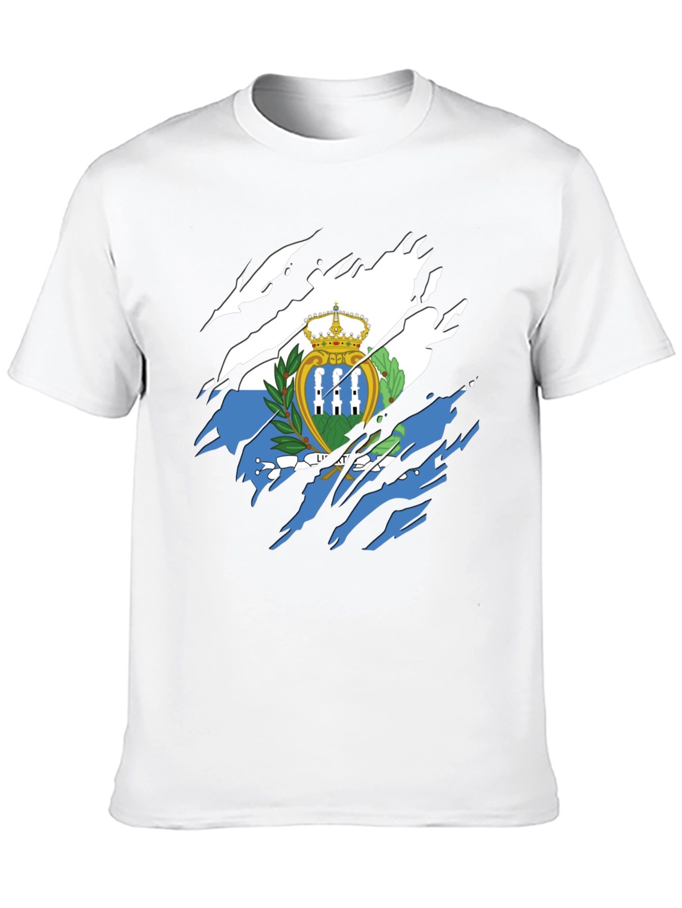 San Marino Flag T-Shirt - Distressed Graphic Tee