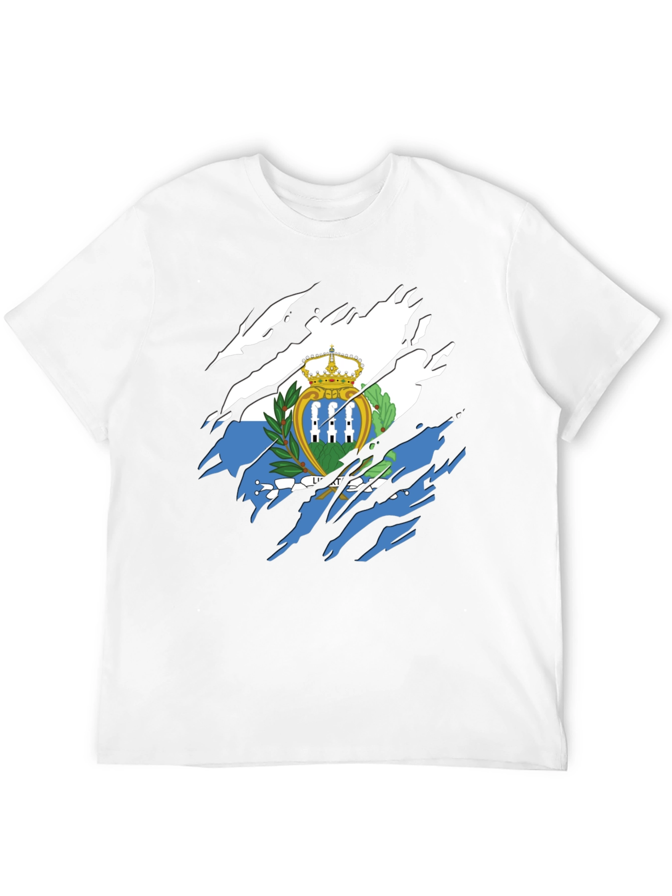San Marino Flag T-Shirt - Distressed Graphic Tee