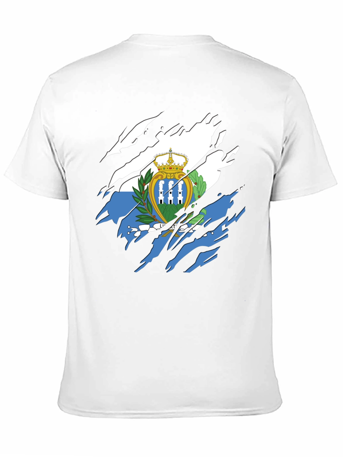 San Marino Flag T-Shirt - Distressed Graphic Tee