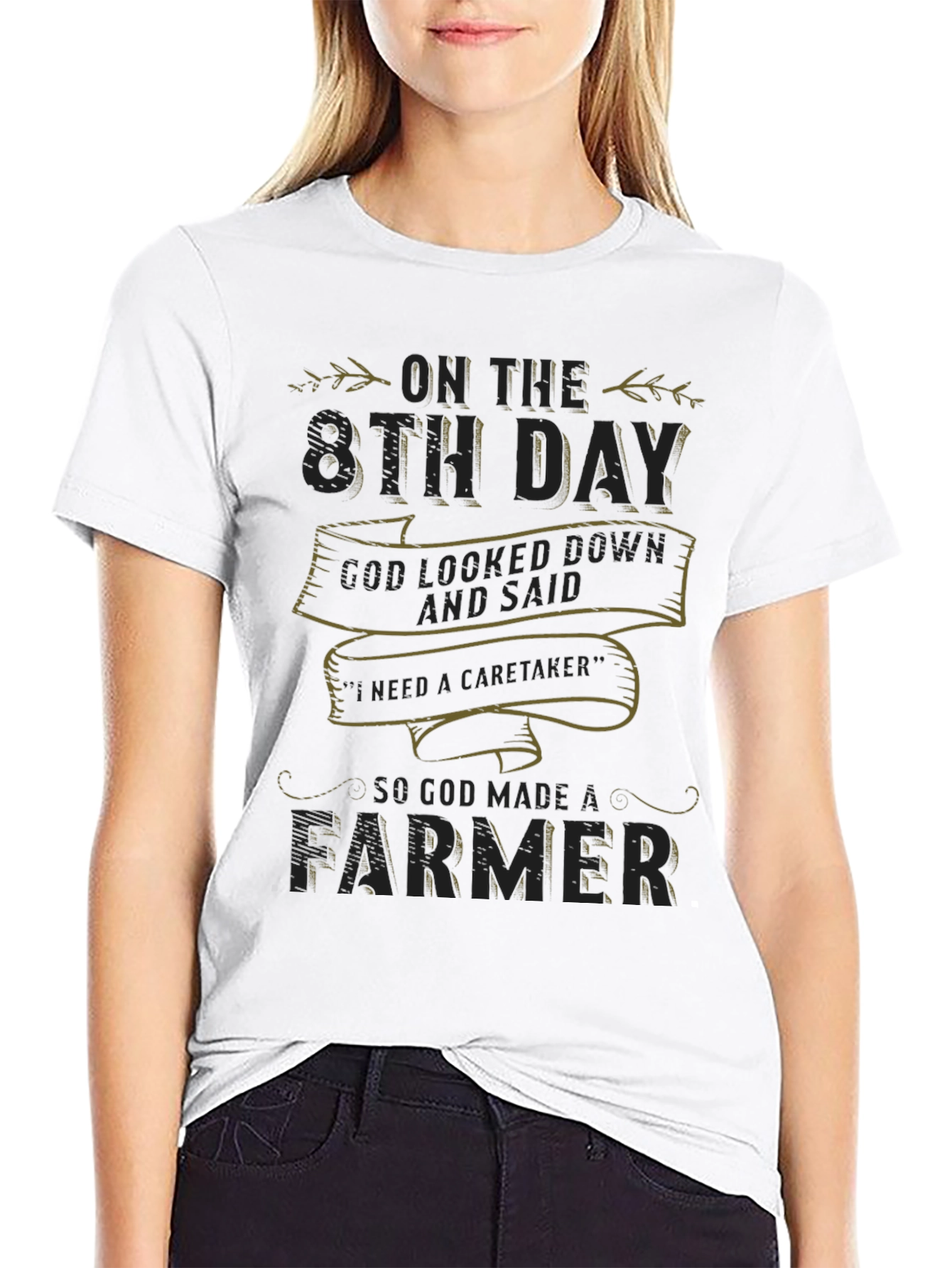 8th Day Farmer Graphic T-Shirt