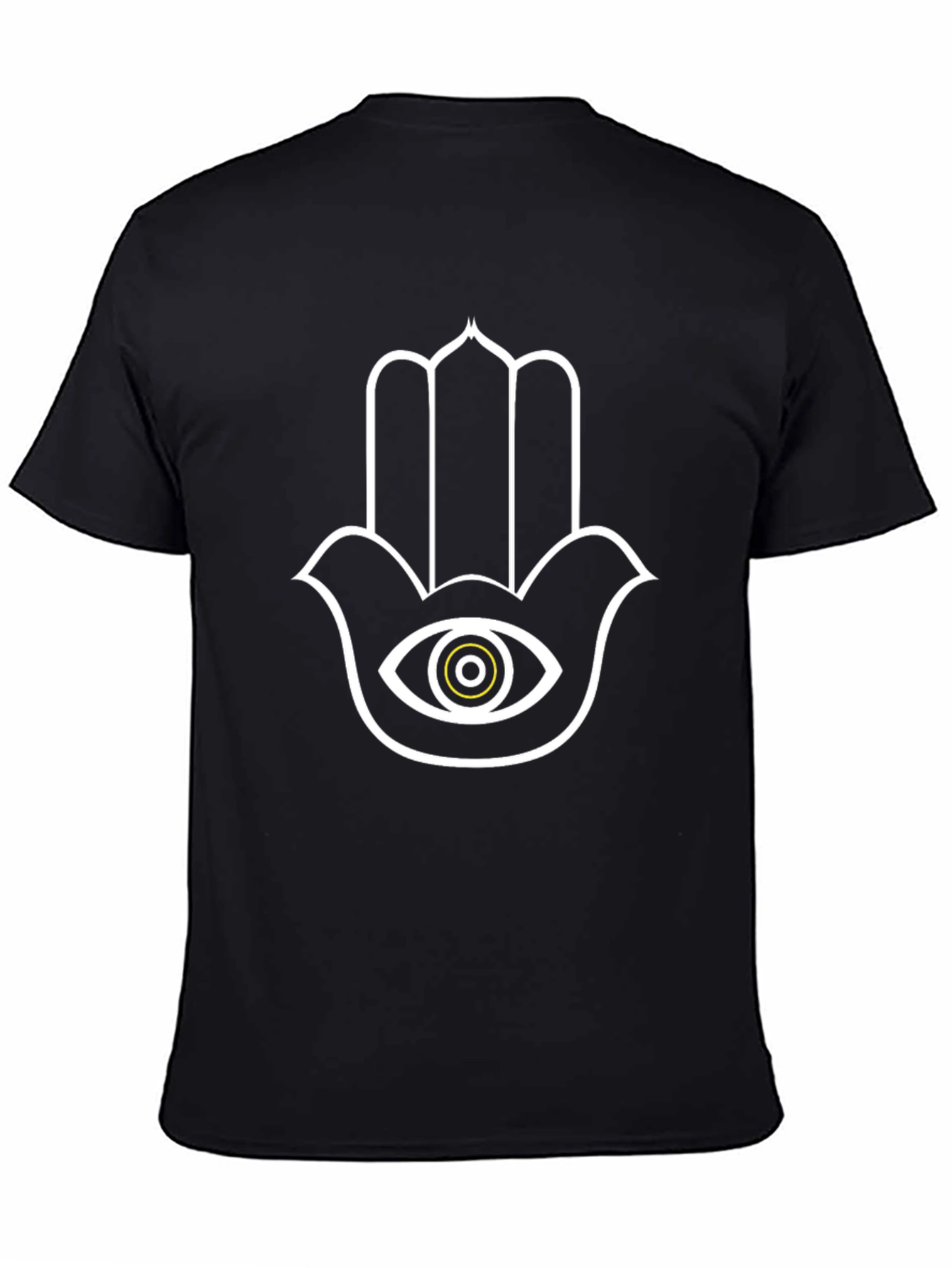 Hamsa Hand Eye Graphic Tee - Unisex Black T-Shirt