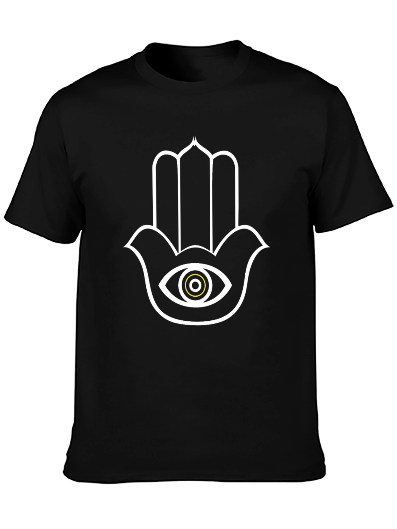 Hamsa Hand Eye Graphic Tee - Unisex Black T-Shirt